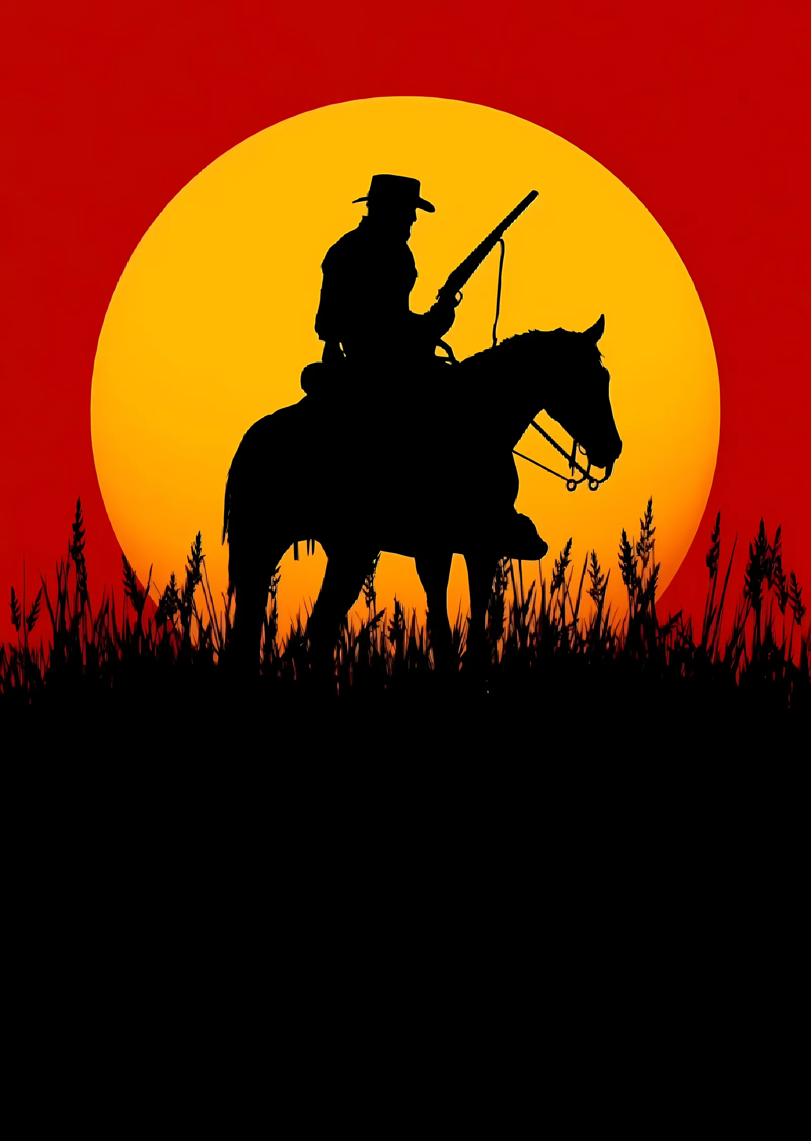 Red Dead Redemption 2: Gün Batımı Kovboyu metal tablo