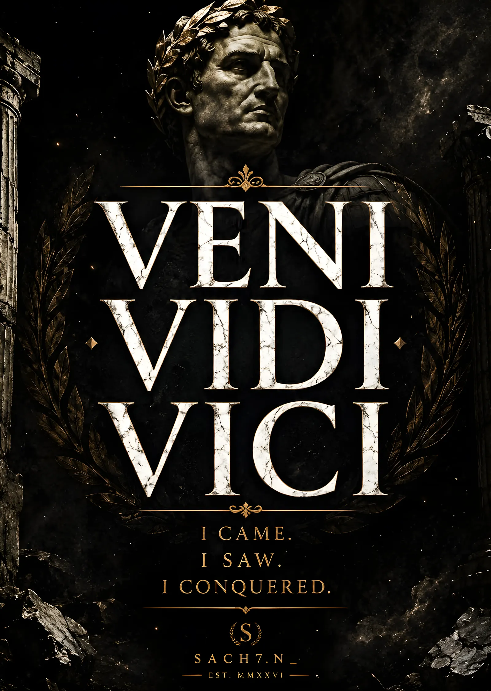 Julius Caesar: Veni Vidi Vici metal tablo
