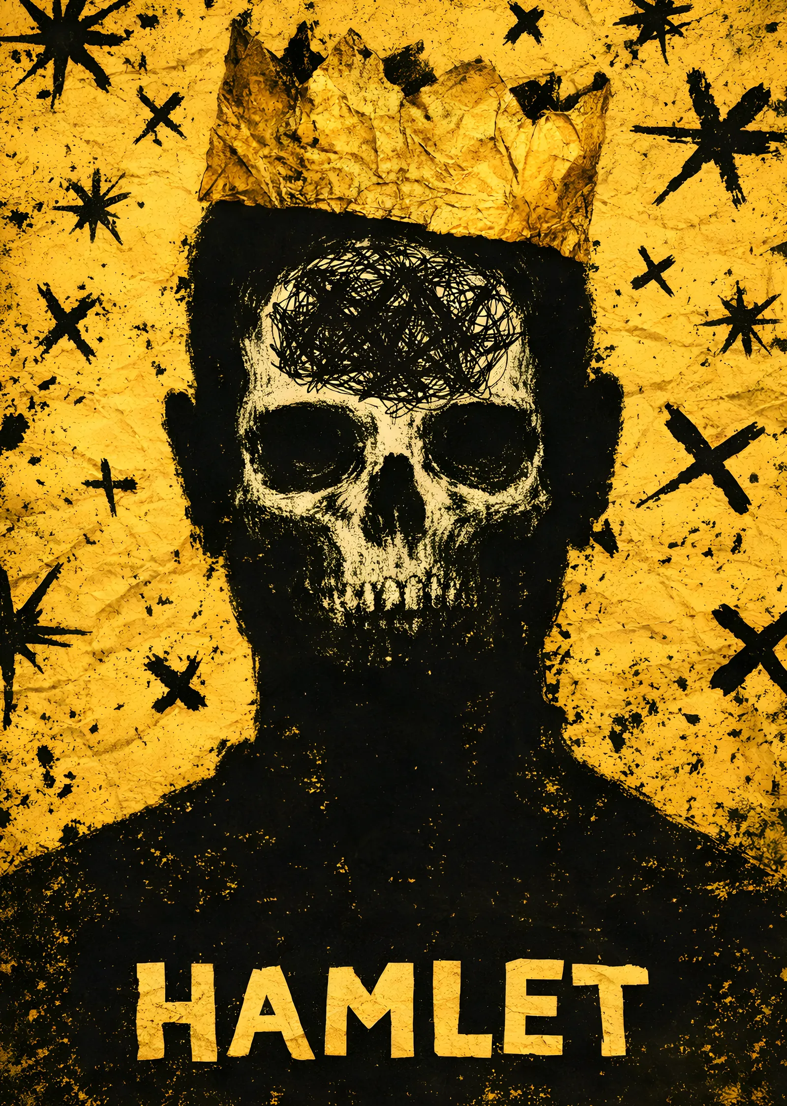 Hamlet: Ölüm ve Taç metal tablo