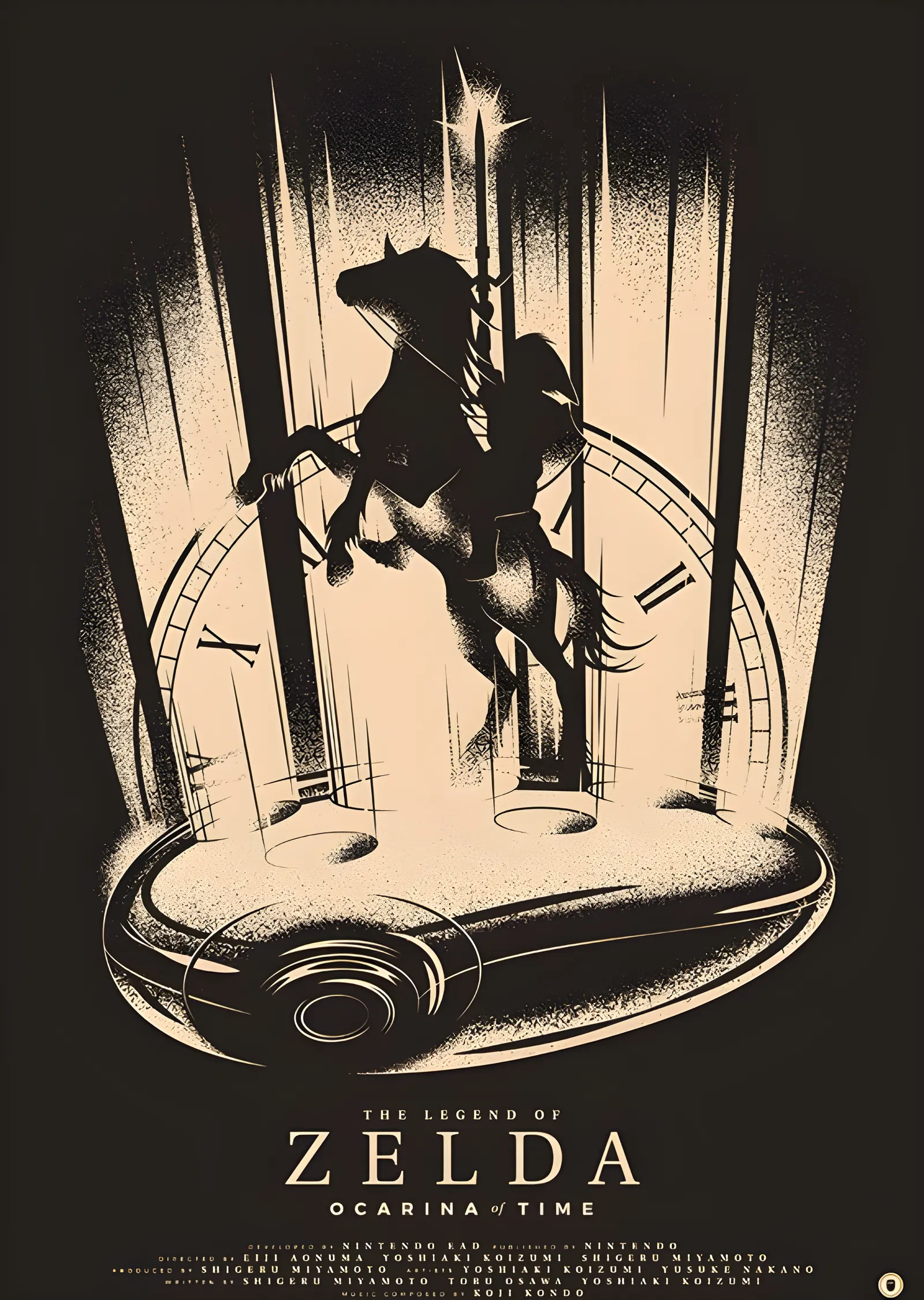 Zelda: Ocarina of Time Epona metal tablo