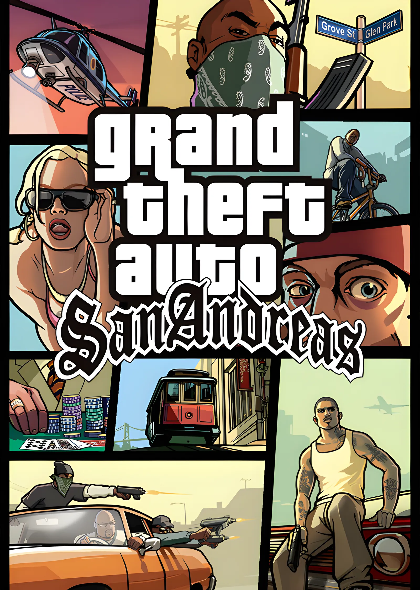 Grand Theft Auto: San Andreas Kapak Kolajı metal tablo