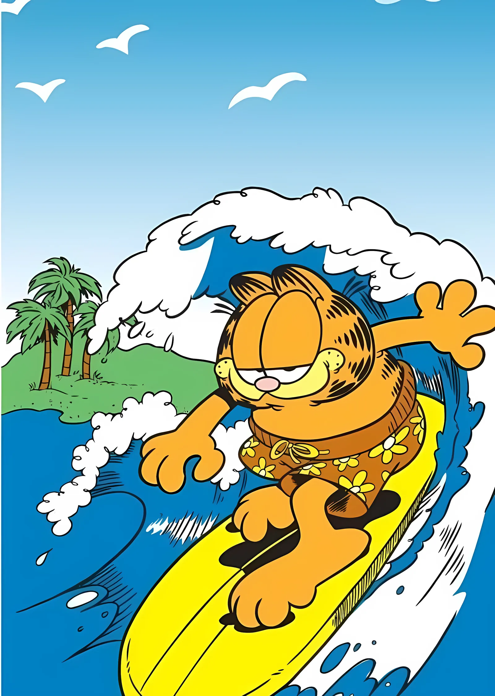 Garfield: Sörf Keyfi metal tablo