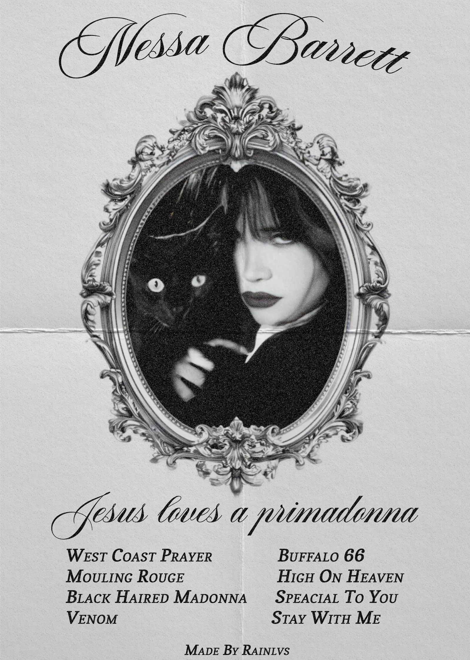 Nessa Barrett: Jesus Loves a Primadonna metal tablo