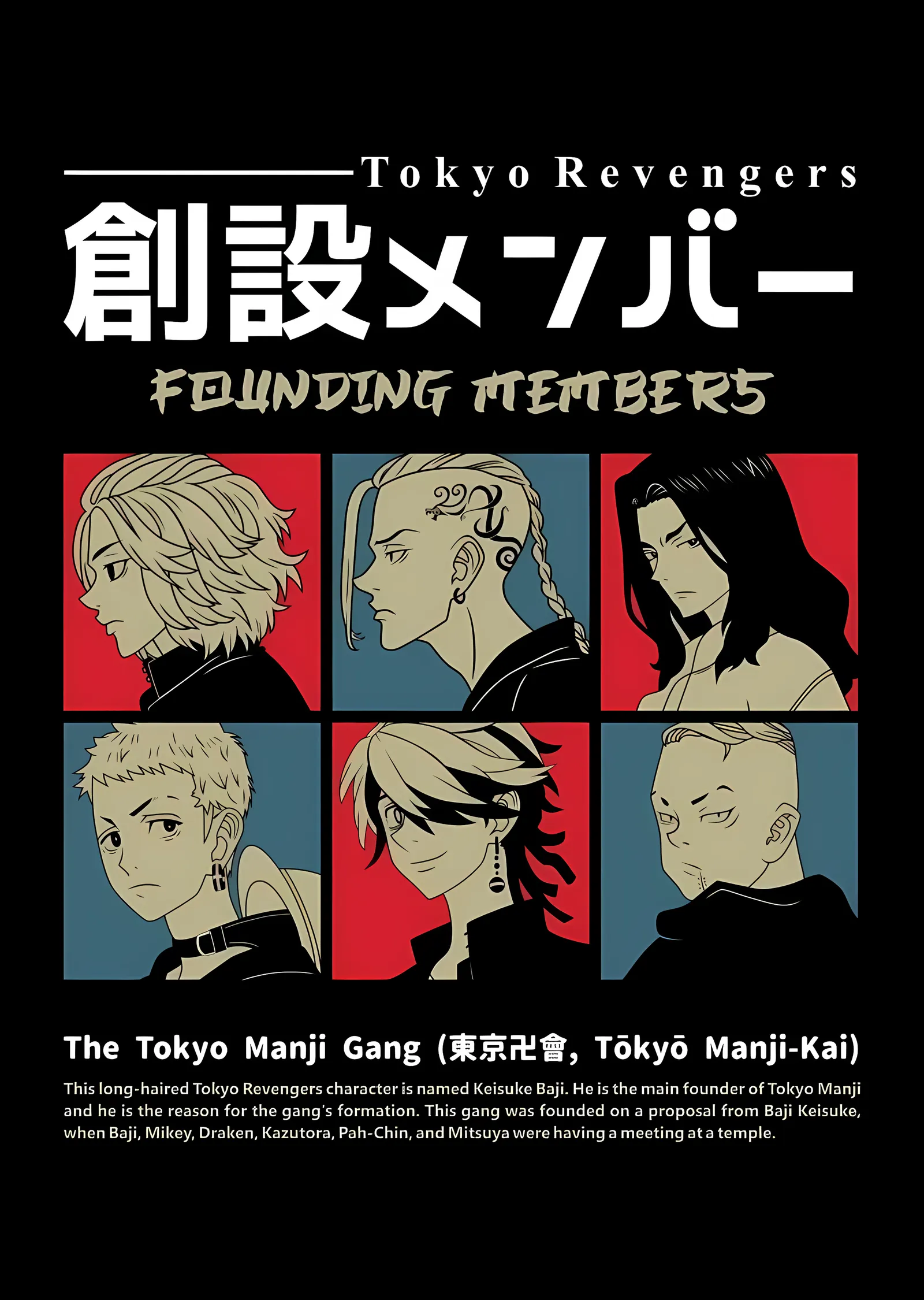 Tokyo Revengers: Kurucu Üyeler metal tablo