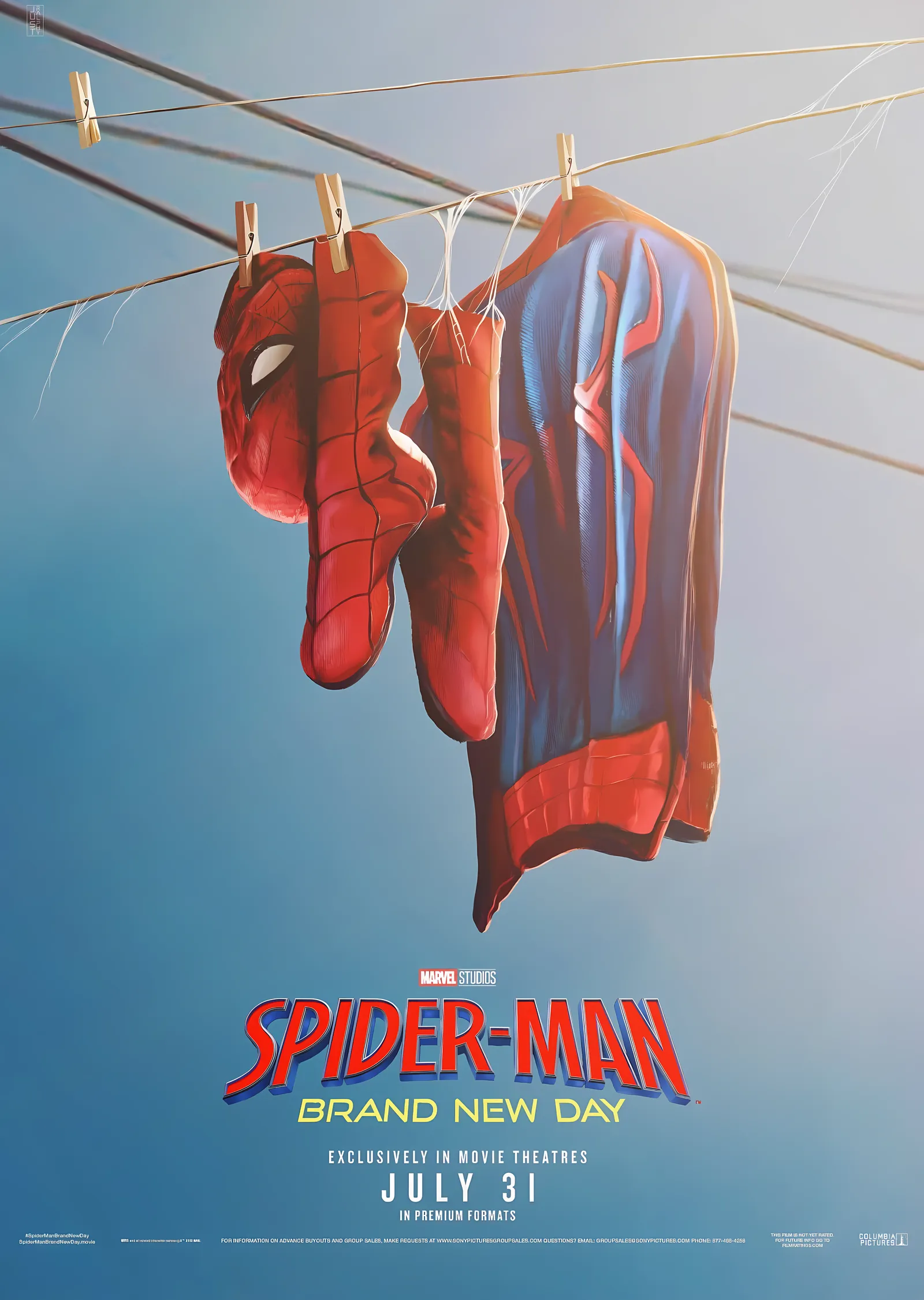 Spider-Man: Çamaşır İpi metal tablo