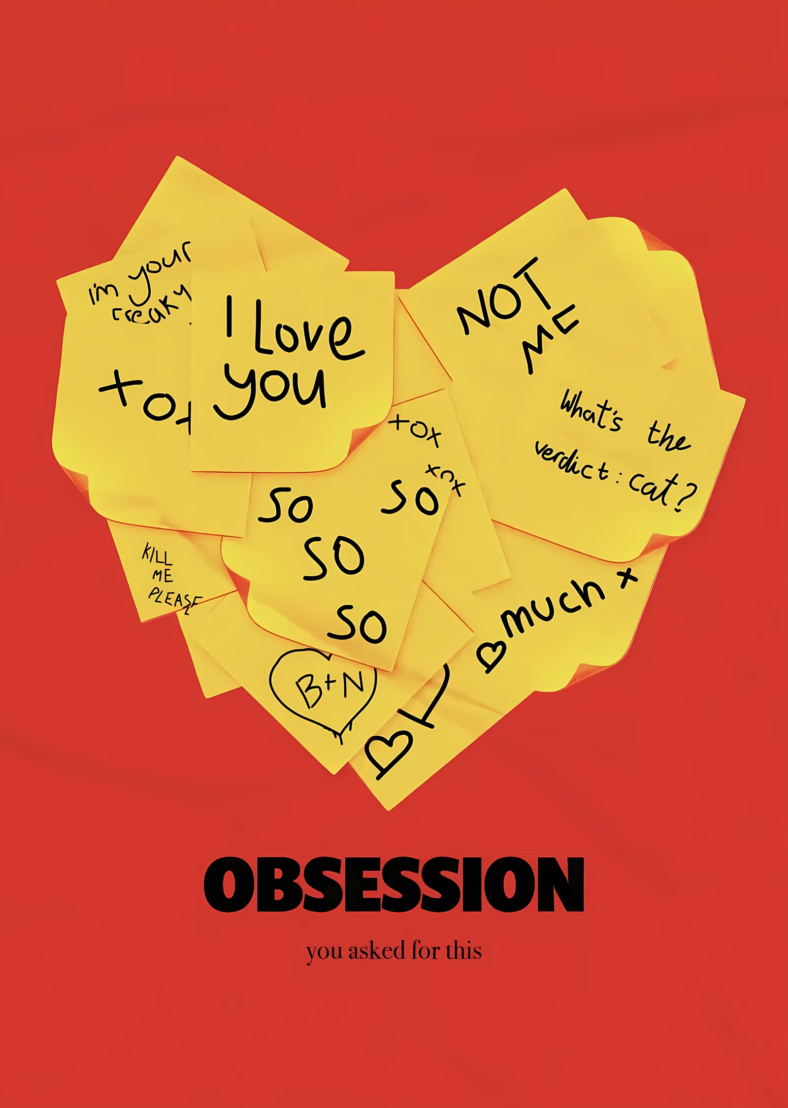 OBSESSION: I Love You Notecards metal tablo