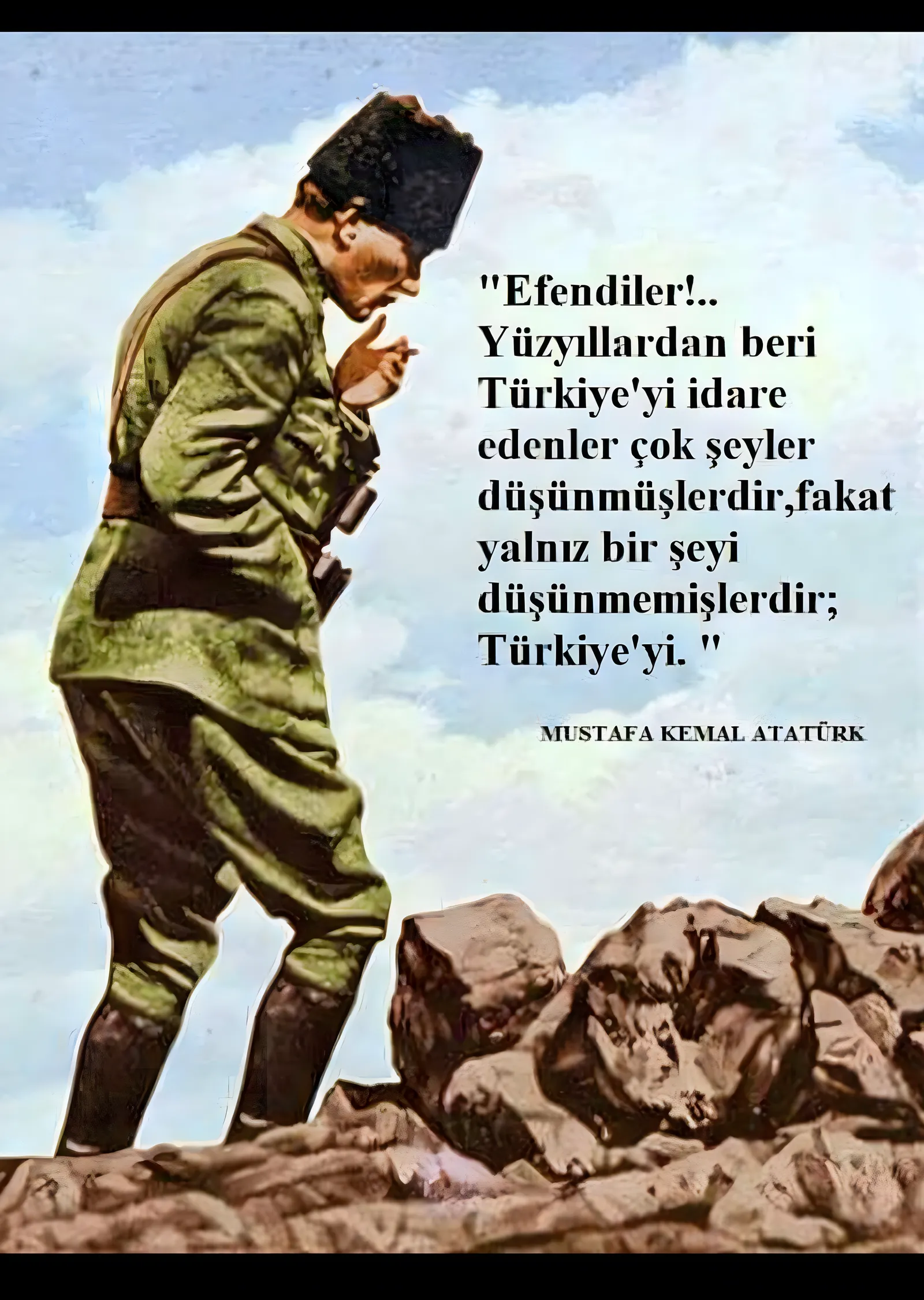 Mustafa Kemal Atatürk: Türkiye'yi Unutmayan Lider metal tablo