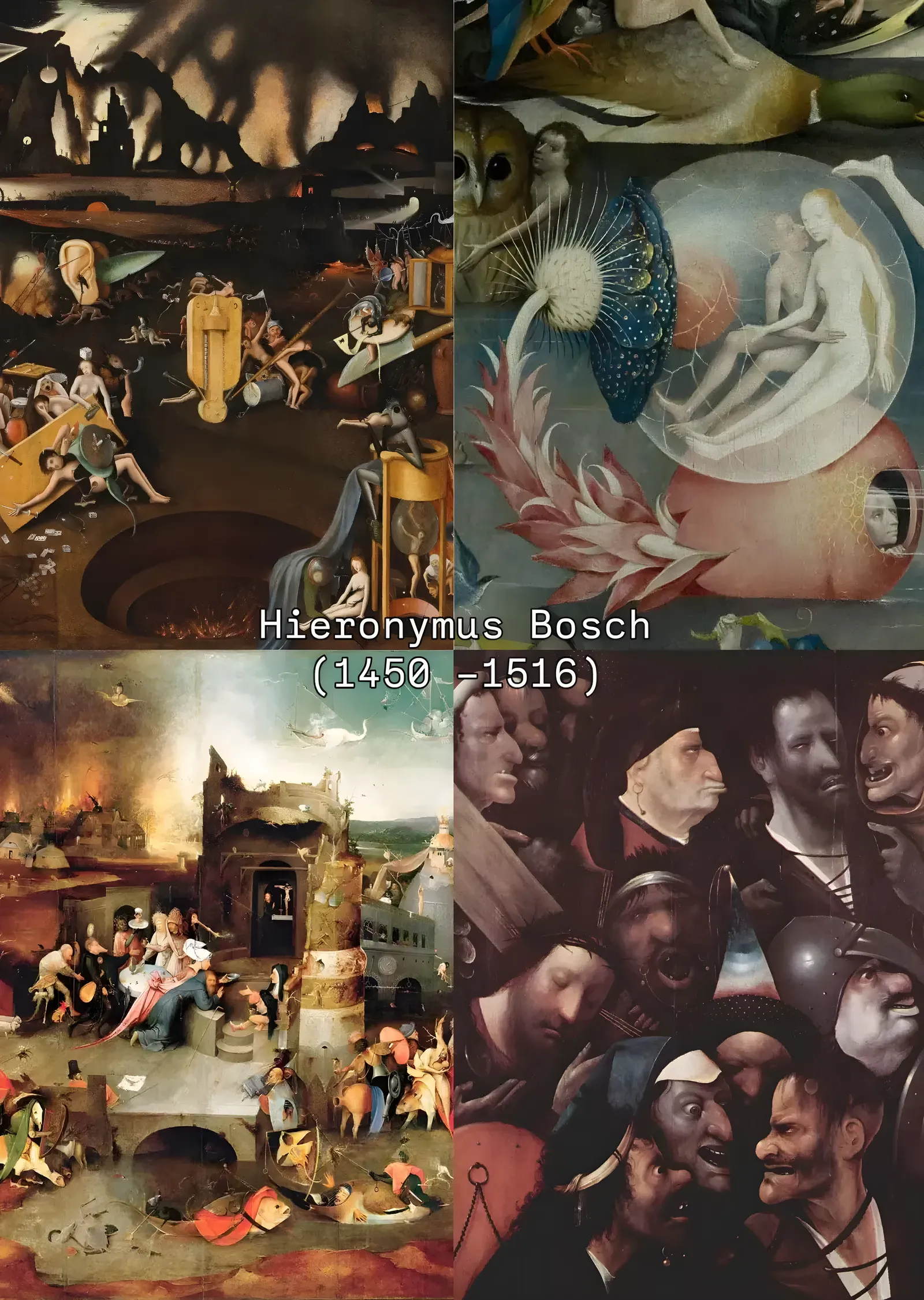 Hieronymus Bosch metal tablo