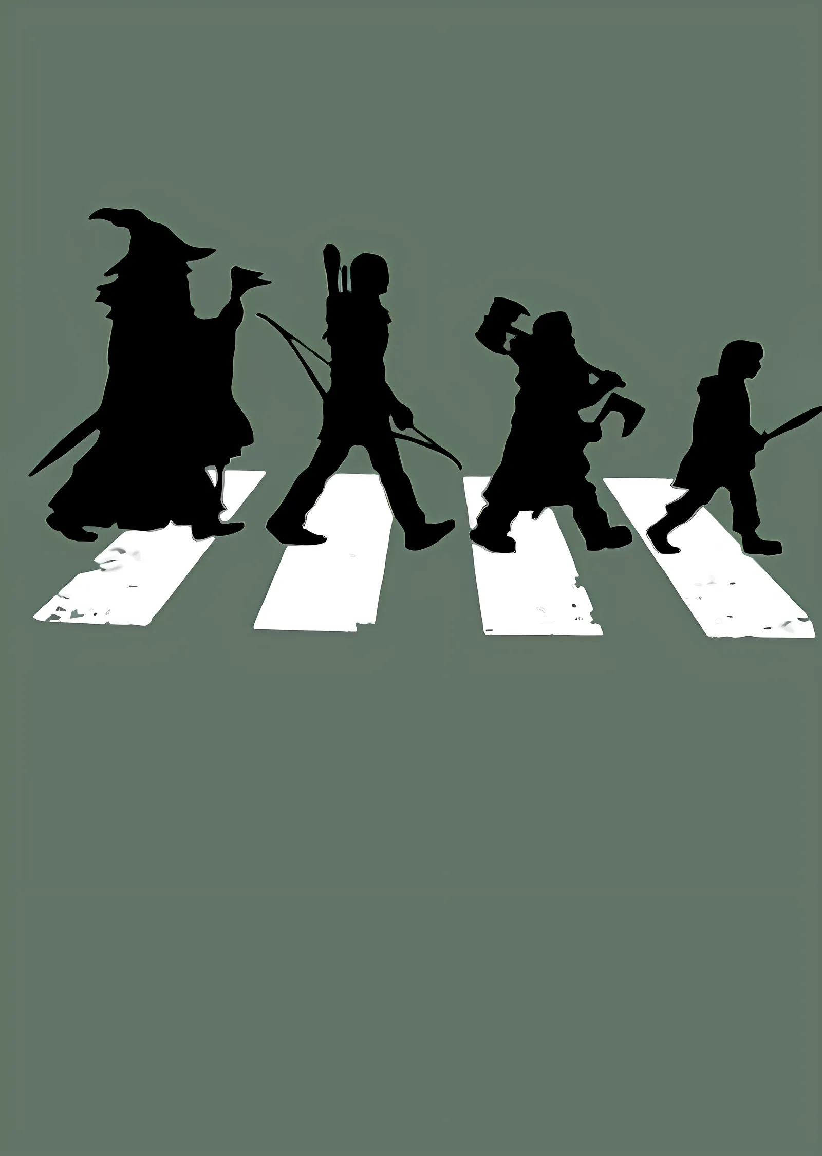 Gandalf ve Hobbitler: Çapraz Geçiş metal tablo