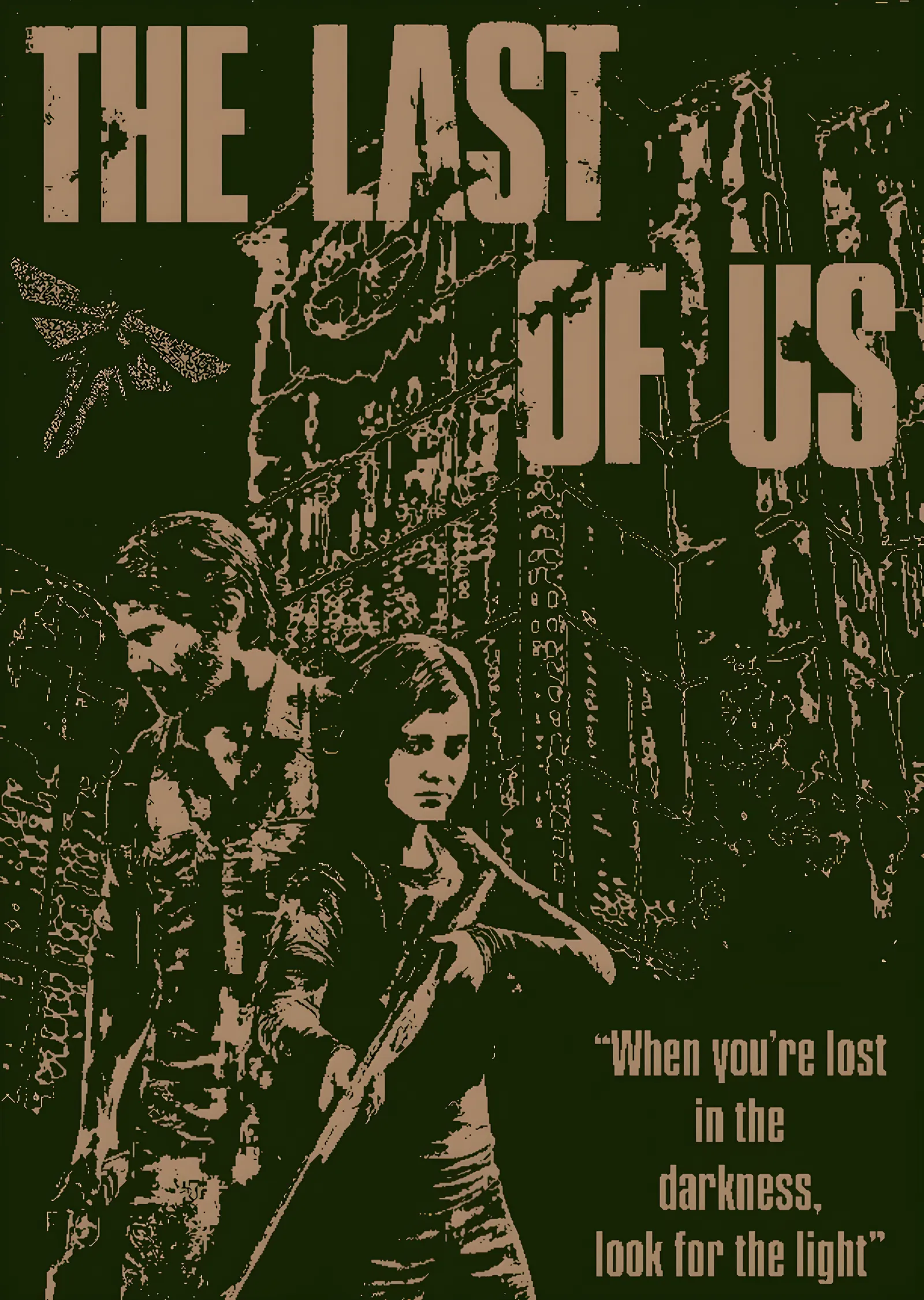 The Last of Us: Yeşil Baskı metal tablo