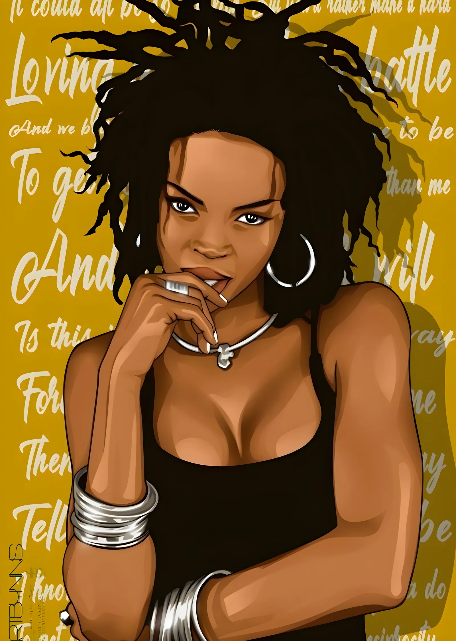 Lauryn Hill: Hip-Hop ve Reggae İkonu metal tablo