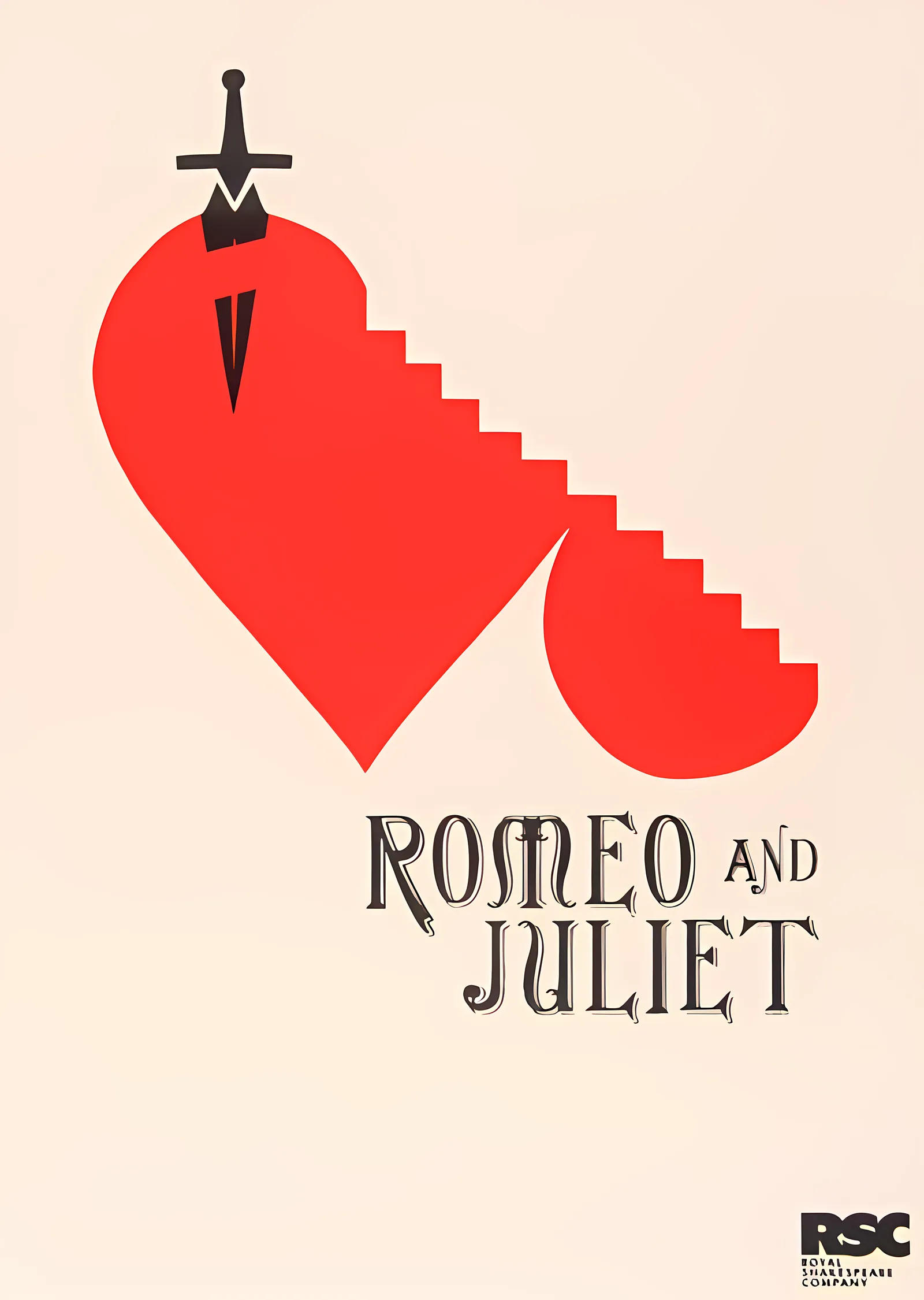 Romeo and Juliet - Kırmızı Kalp ve Hançer metal tablo