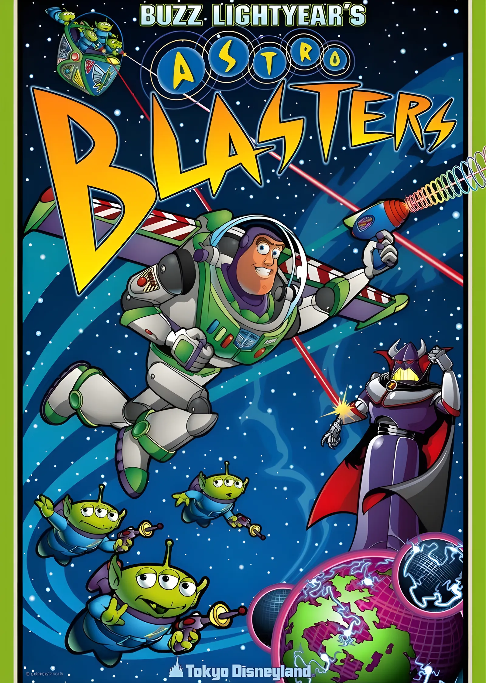 Buzz Lightyear's Astro Blasters metal tablo