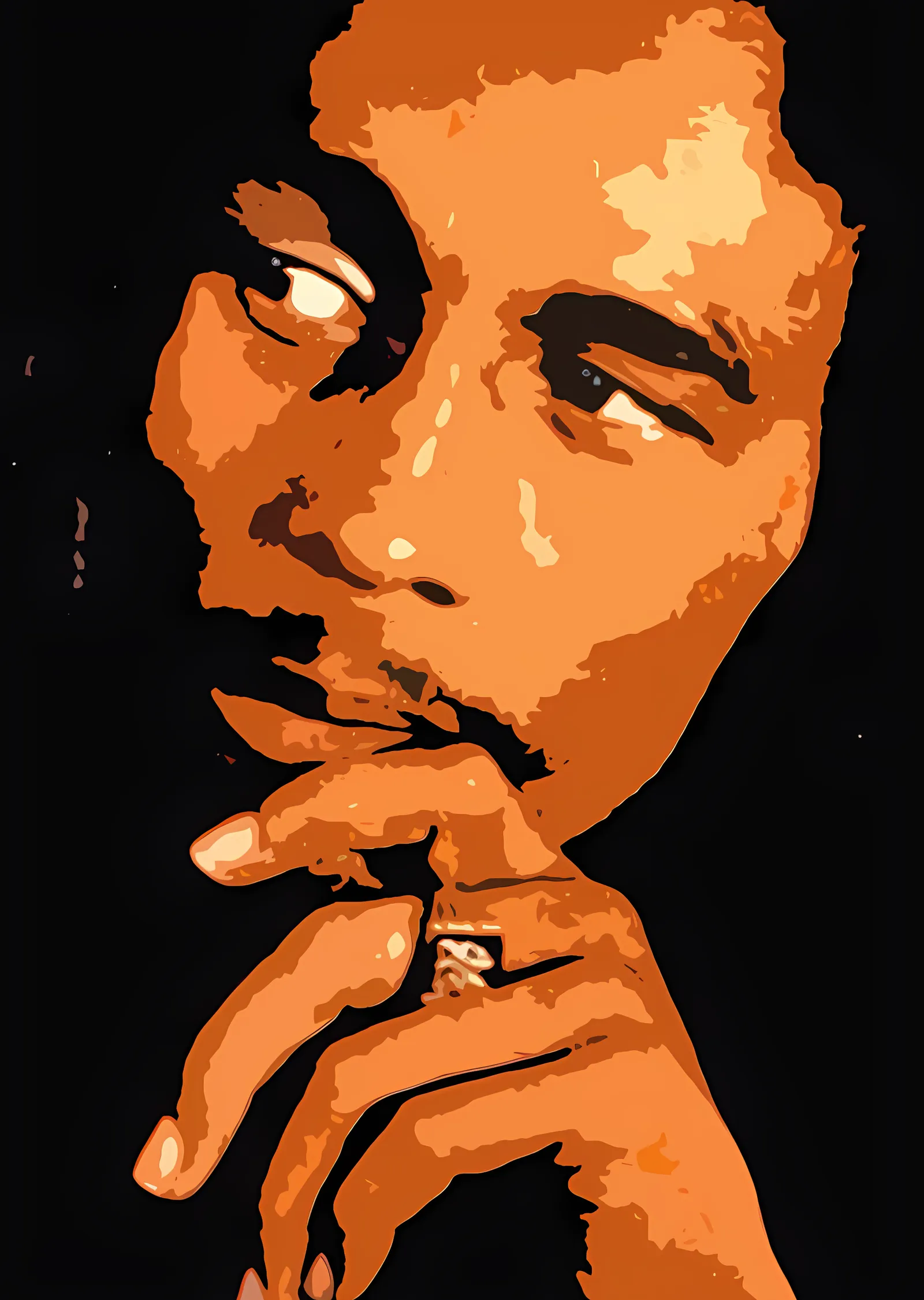 Bob Marley: Turuncu Pop Art metal tablo