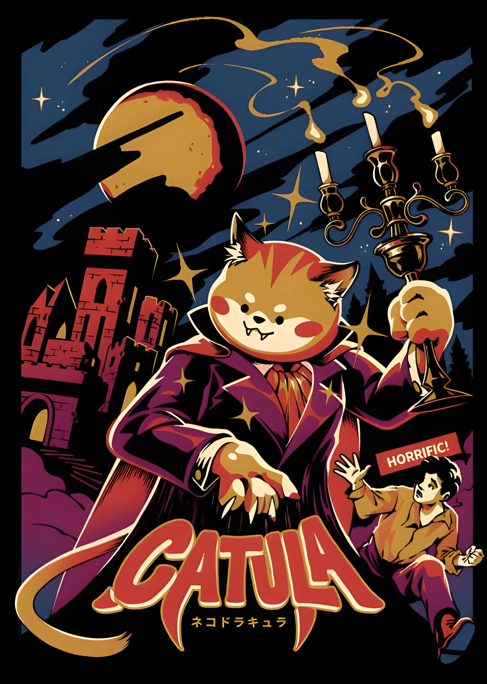 Catula: Kedi Vampir Macerası metal tablo
