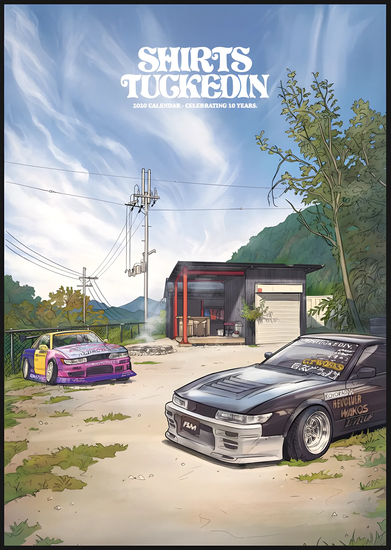 Nissan Skyline - Kırsal Garaj metal tablo
