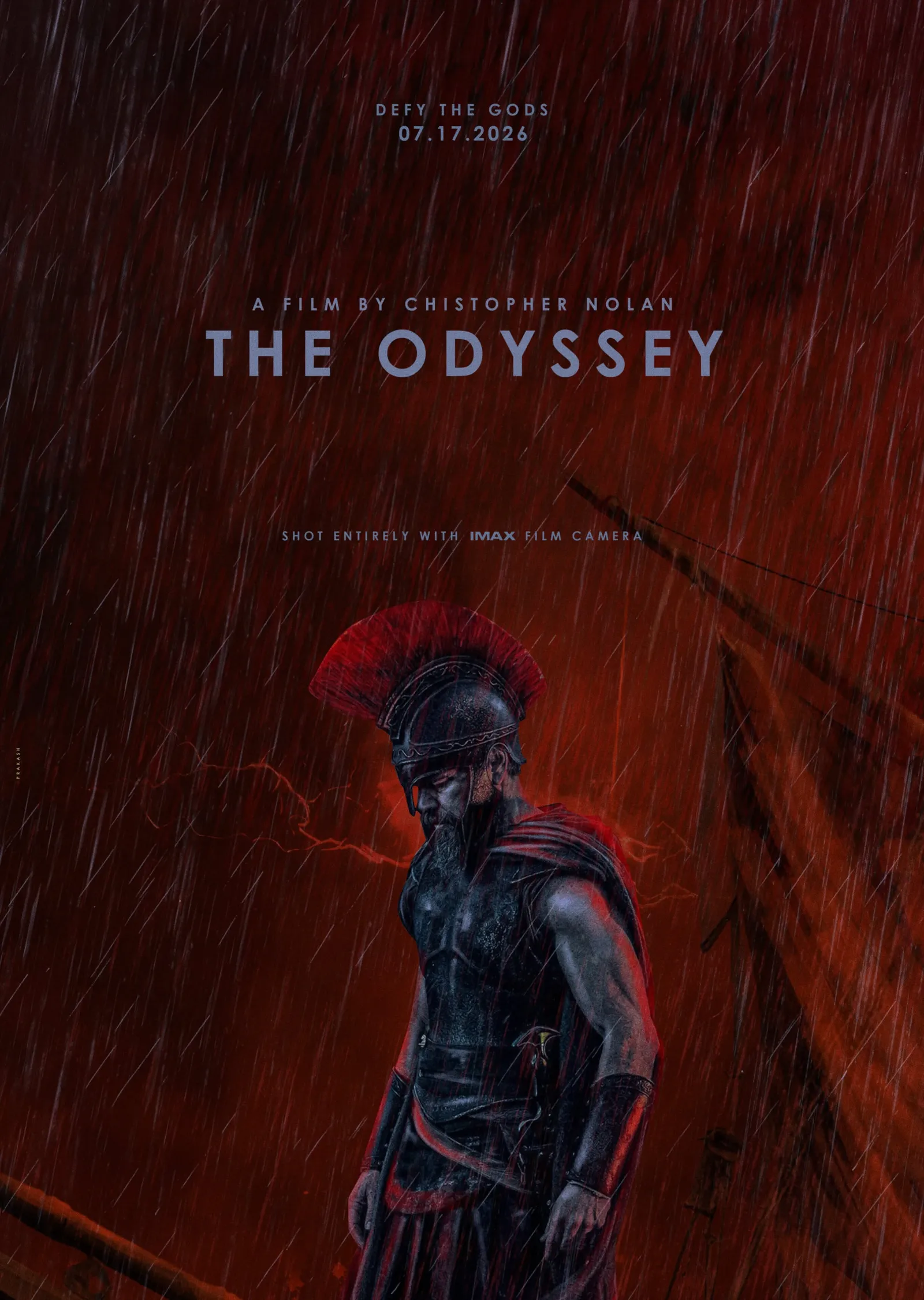 The Odyssey: Kızıl Yağmurda Savaşçı metal tablo