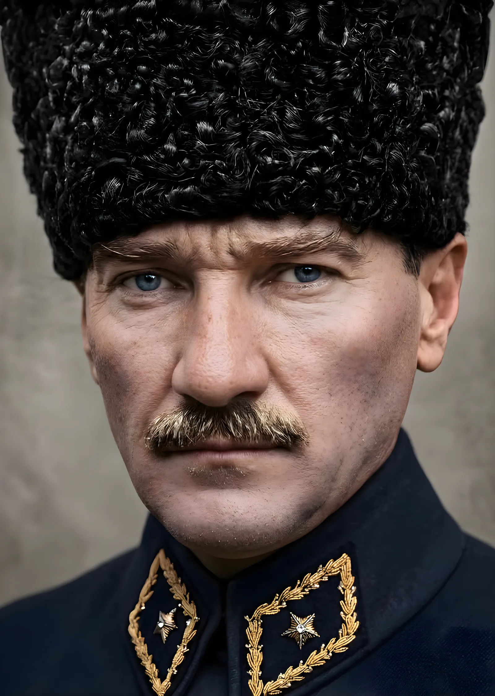 Atatürk: Kalpaklı Komutan Portresi metal tablo