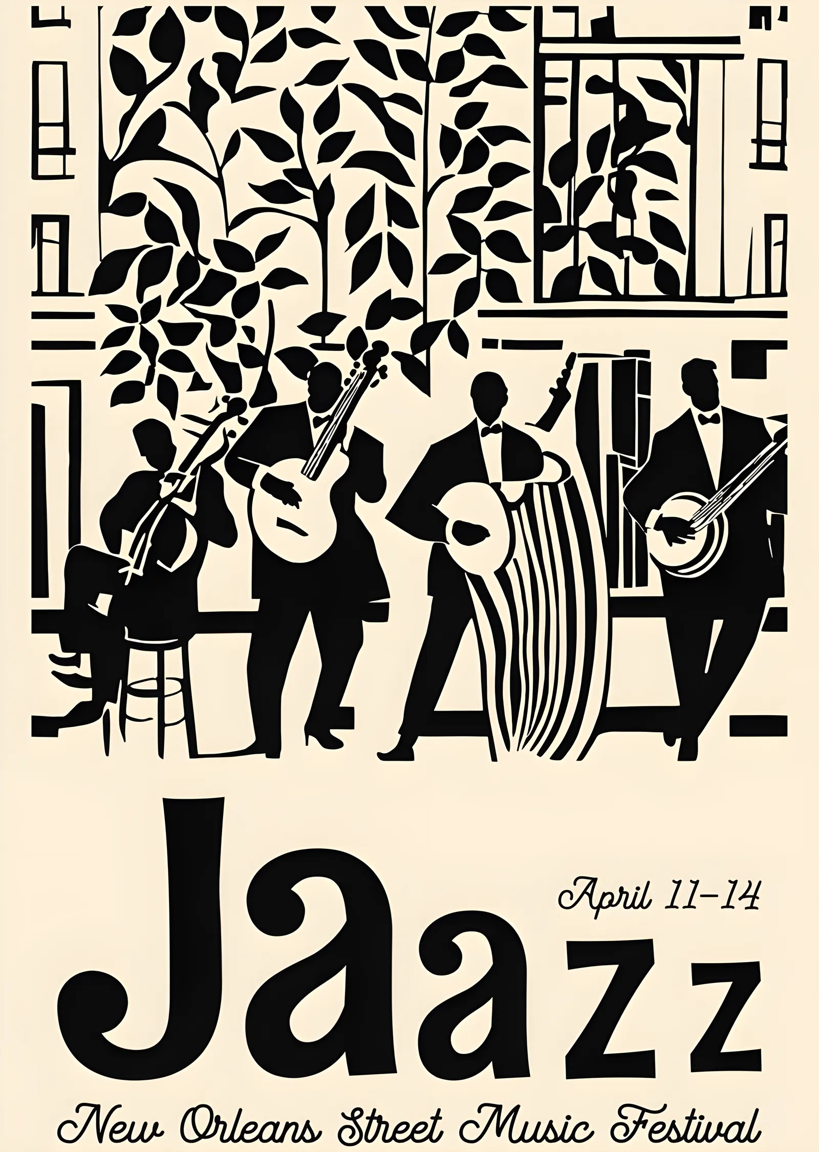 New Orleans Caz Festivali metal tablo