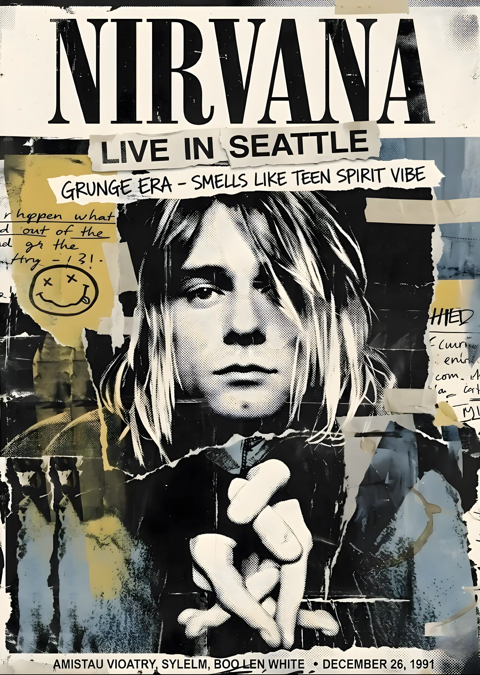Kurt Cobain: Nirvana Live in Seattle metal tablo