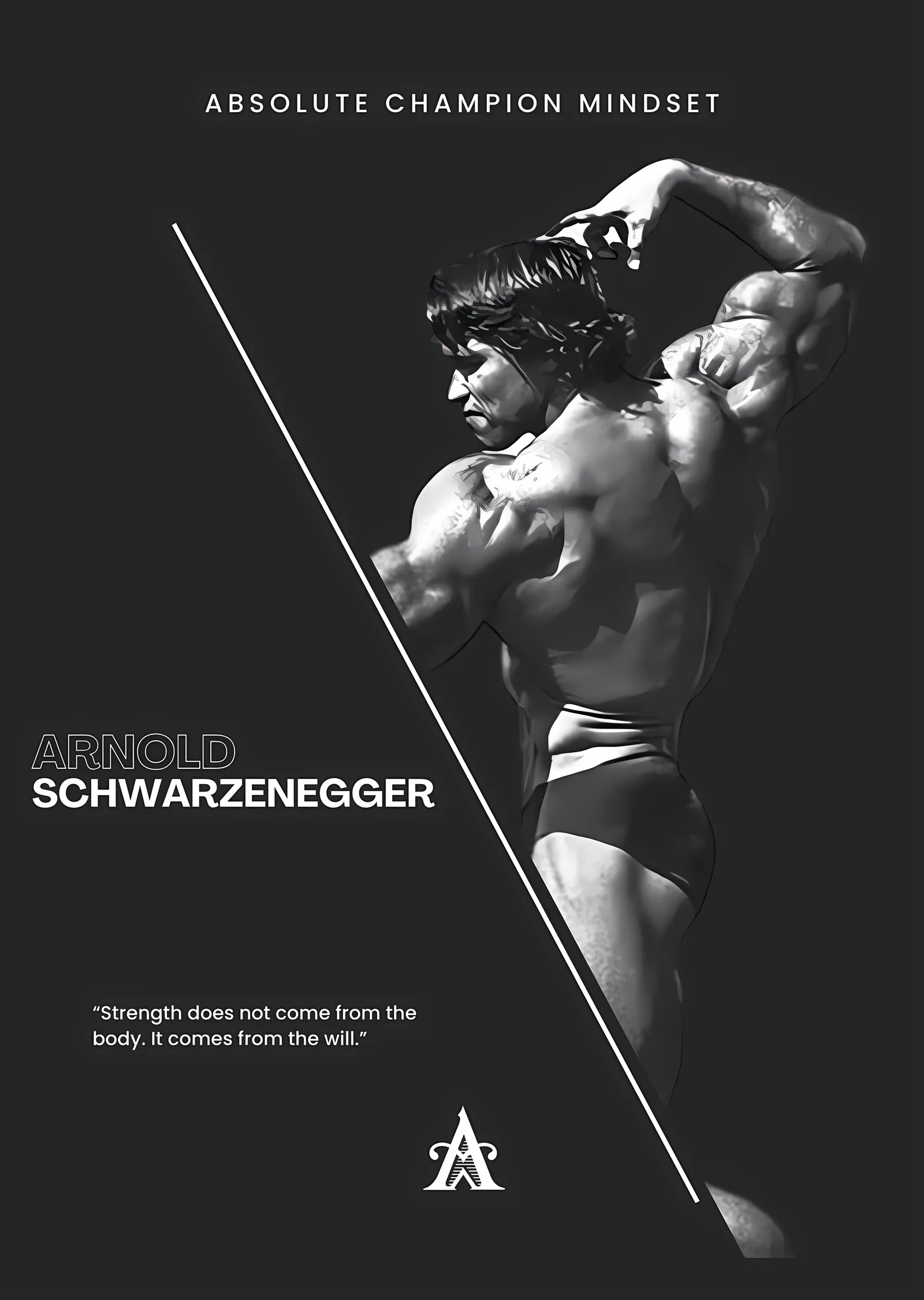 Arnold Schwarzenegger: Champion Mindset metal tablo