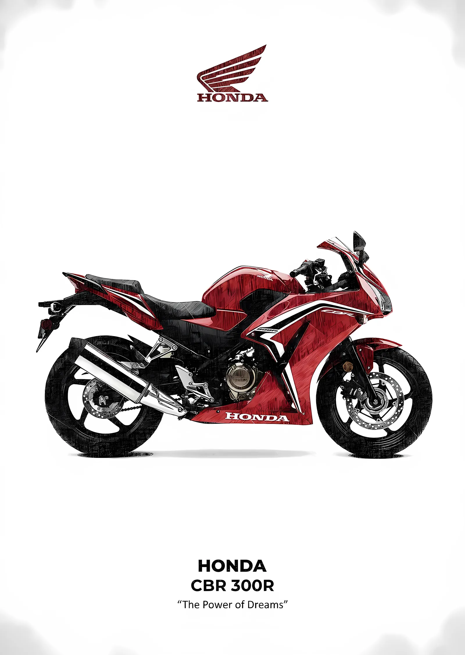 Honda CBR300R metal tablo