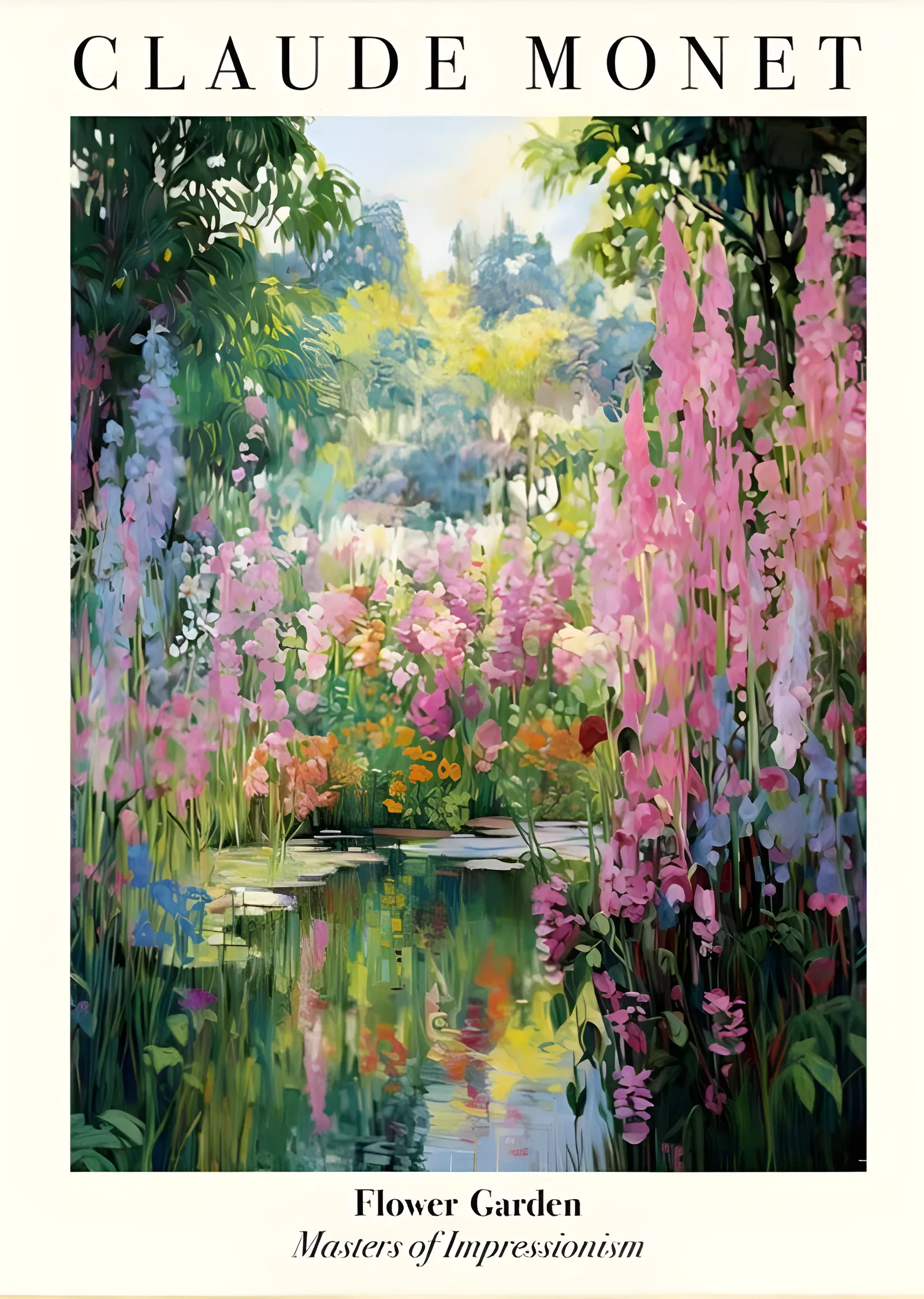 Claude Monet: Flower Garden metal tablo