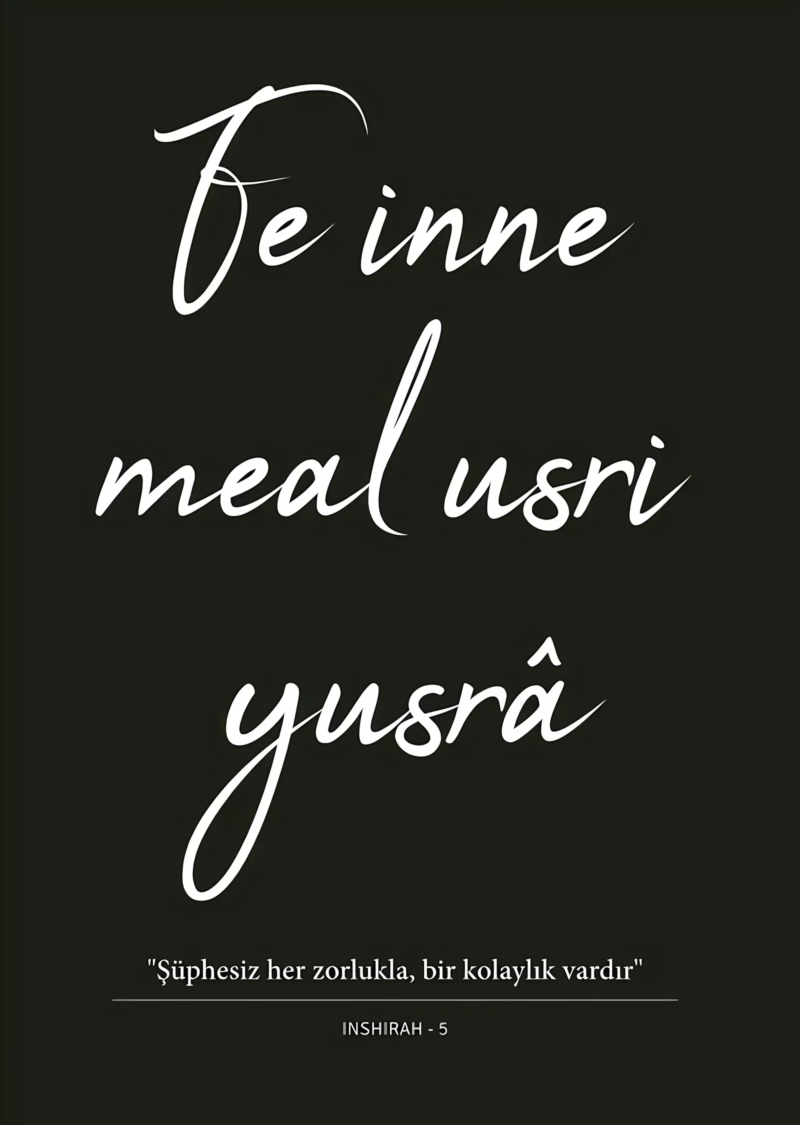 Siyah Fondaki Beyaz Hatlı Motivasyon metal tablo