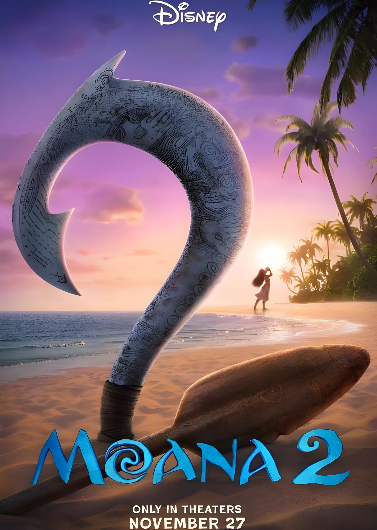 Moana 2: Maui'nin Kancası metal tablo