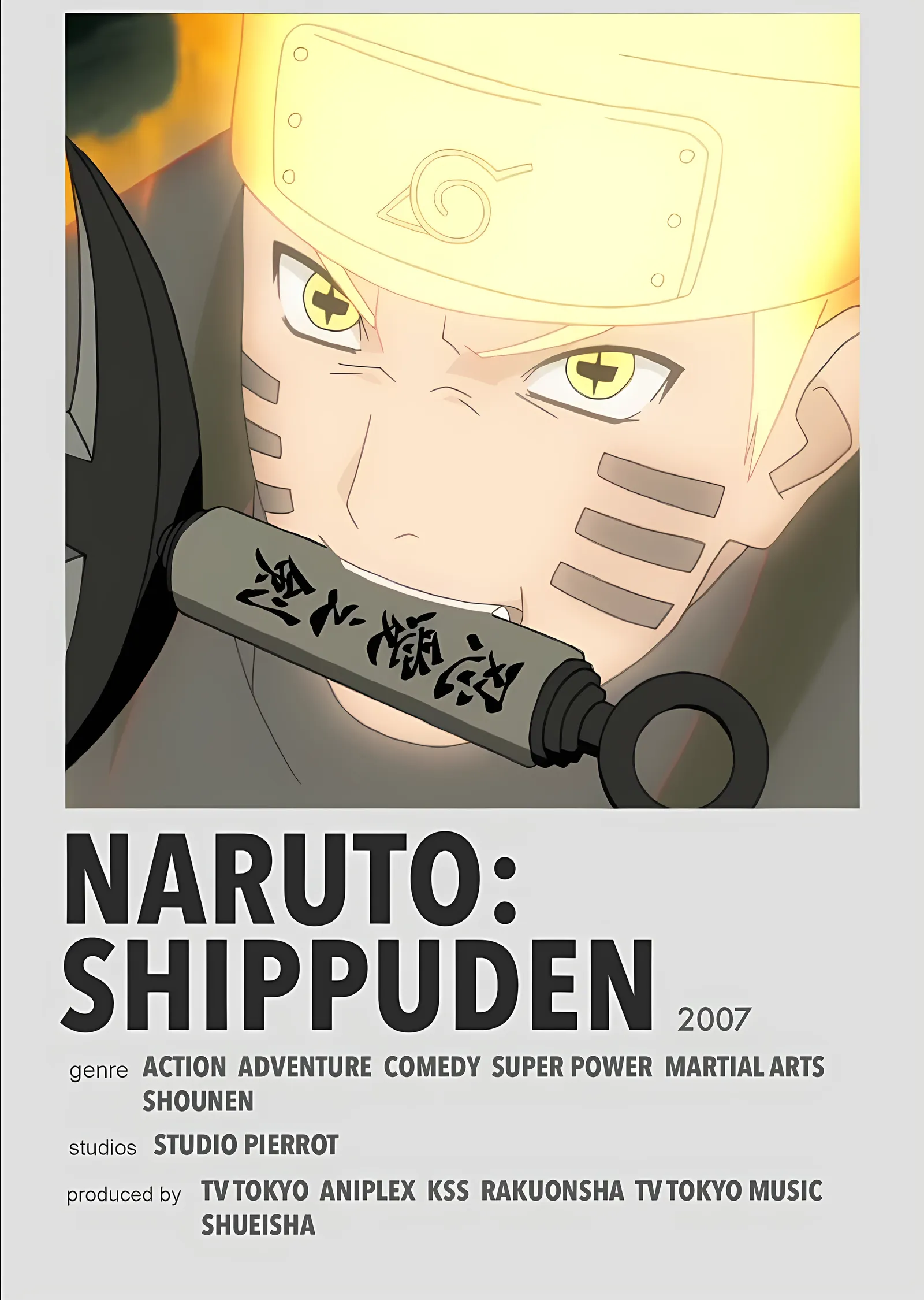 Naruto Shippuden metal tablo