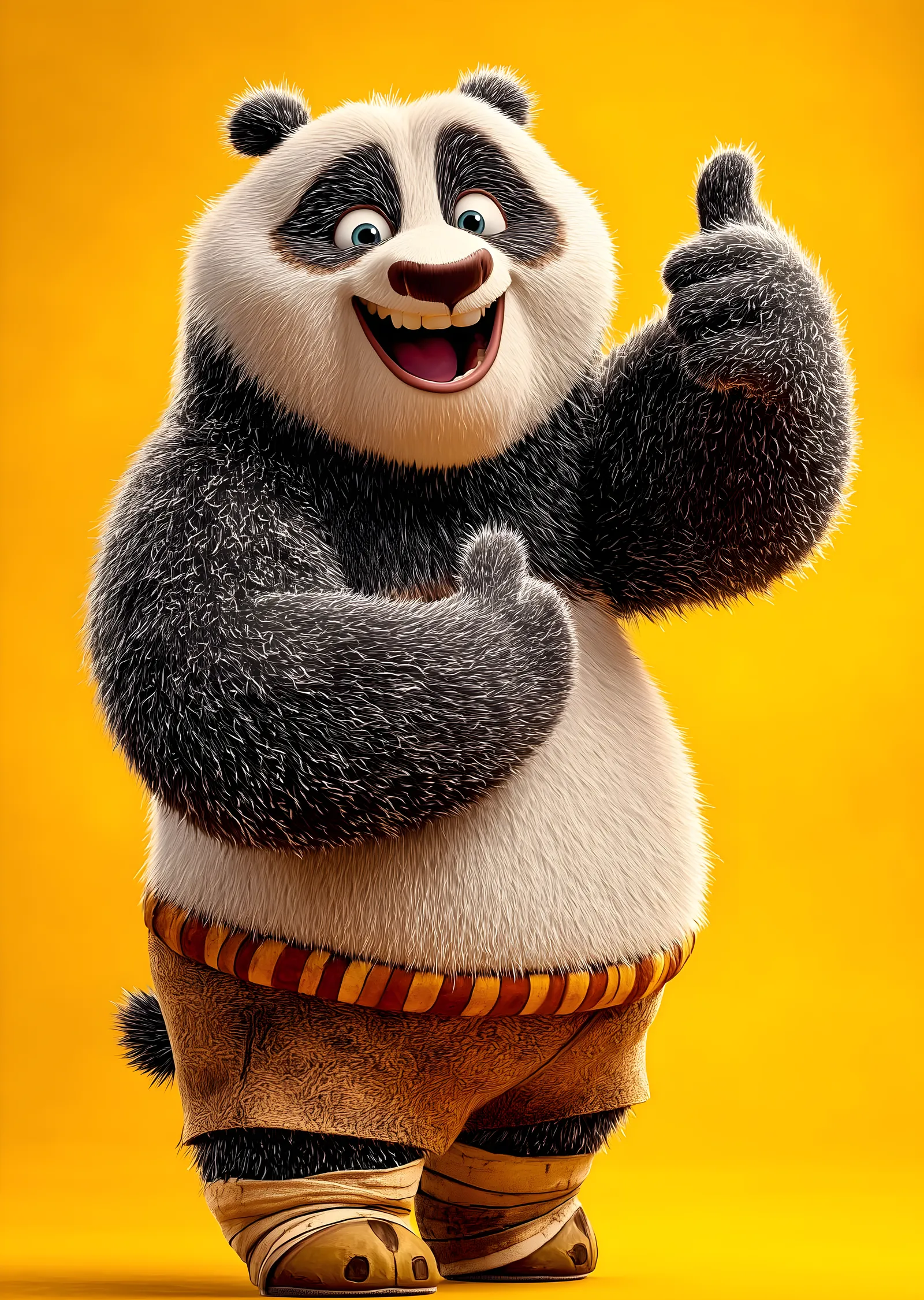 Kung Fu Panda - Başparmak Yukarı metal tablo