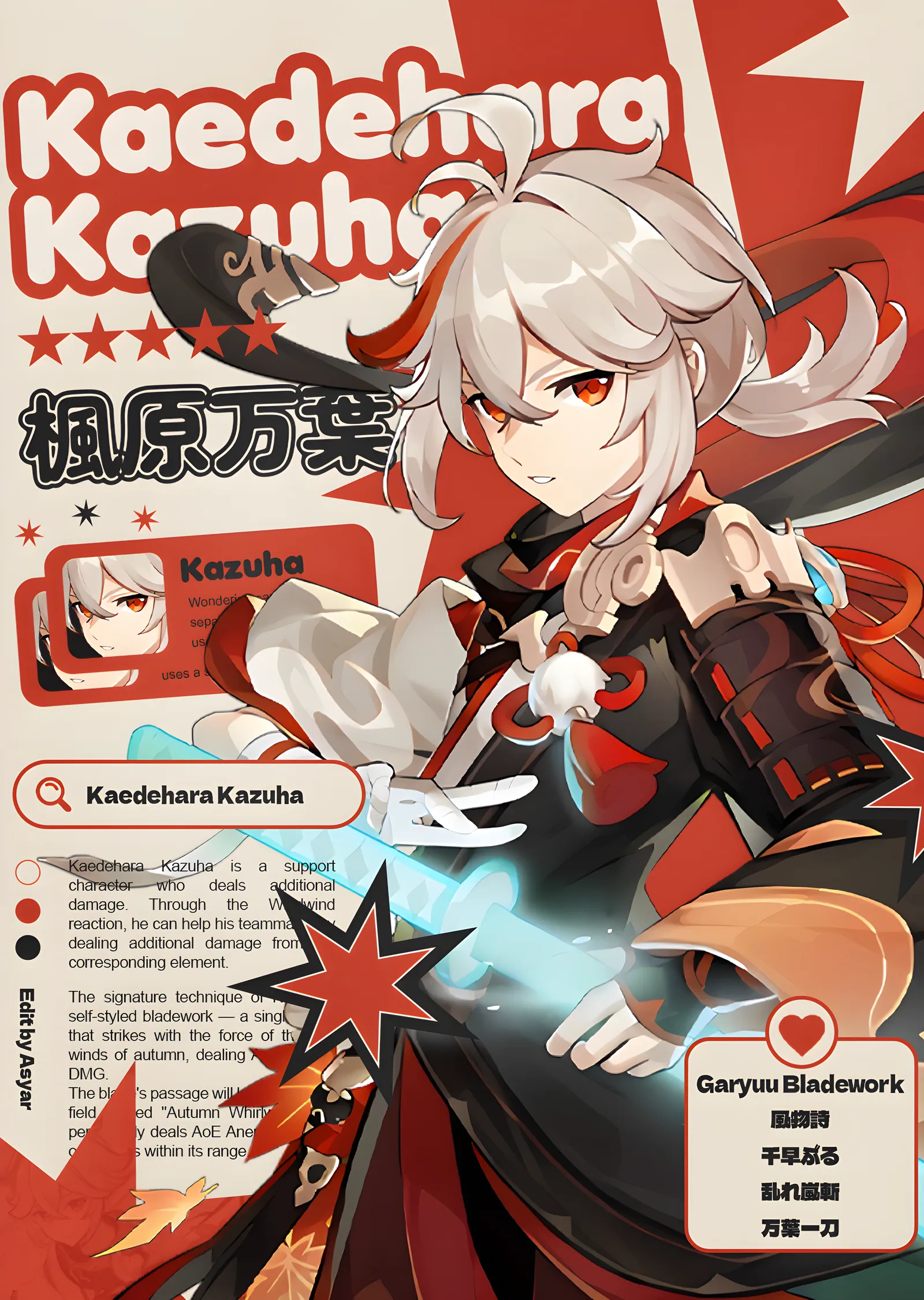 Genshin Impact: Kaedehara Kazuha metal tablo