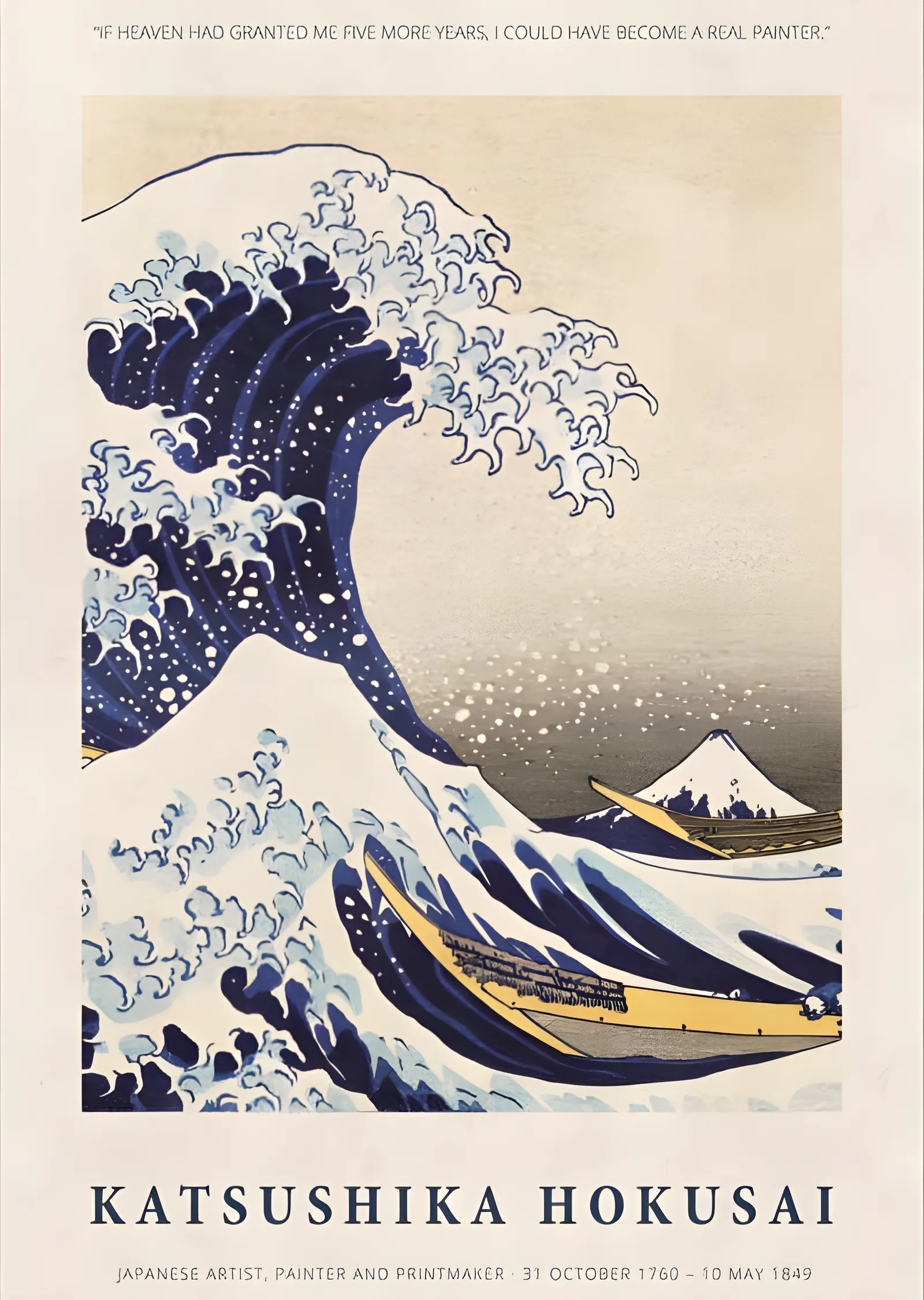 Katsushika Hokusai: Büyük Dalga metal tablo