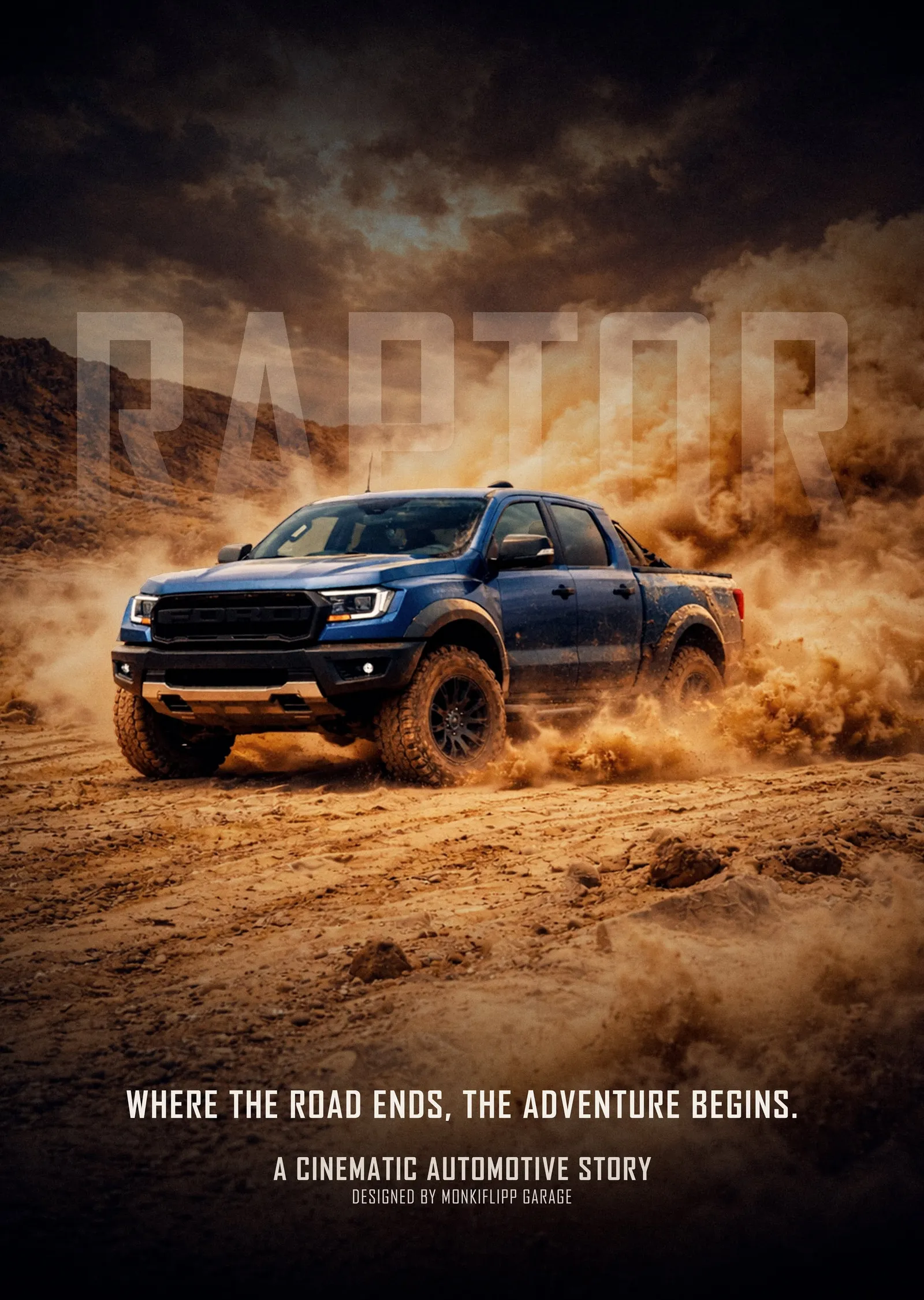 Ford Raptor: Toz metal tablo