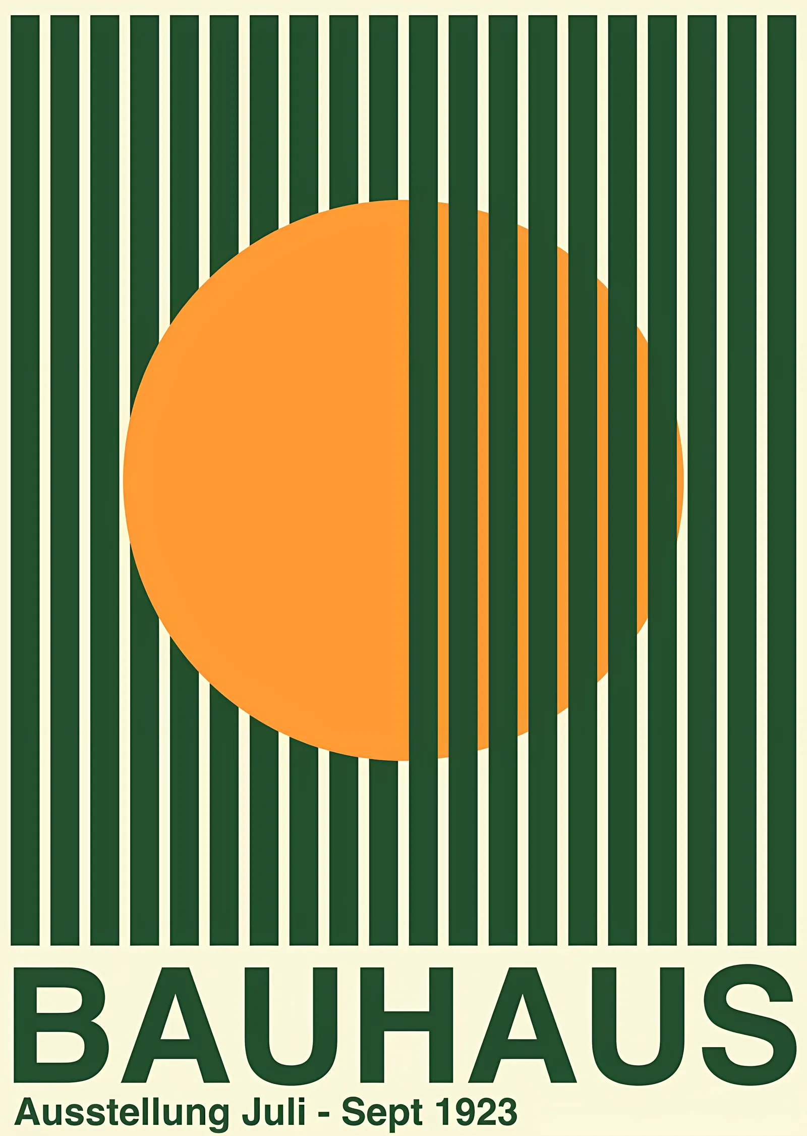 Bauhaus Ausstellung 1923: Yeşil Çizgiler metal tablo
