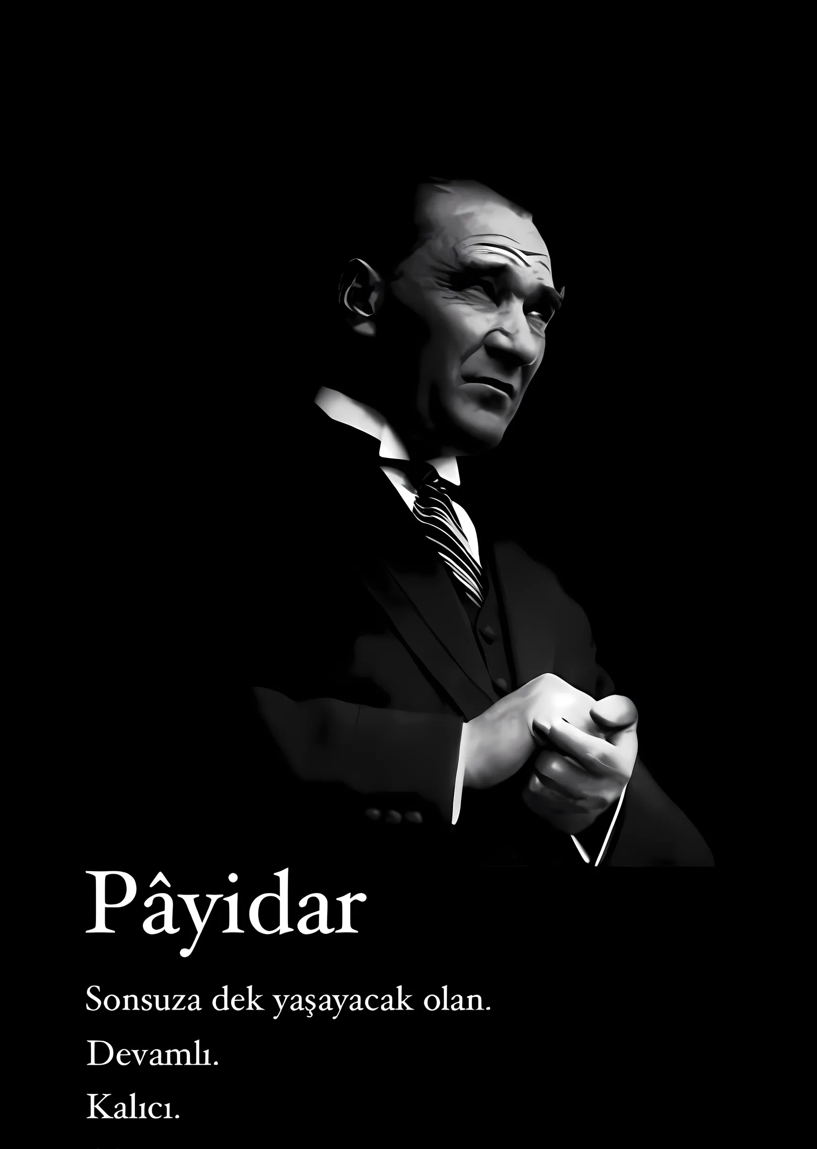 Mustafa Kemal Atatürk: Pâyidar metal tablo
