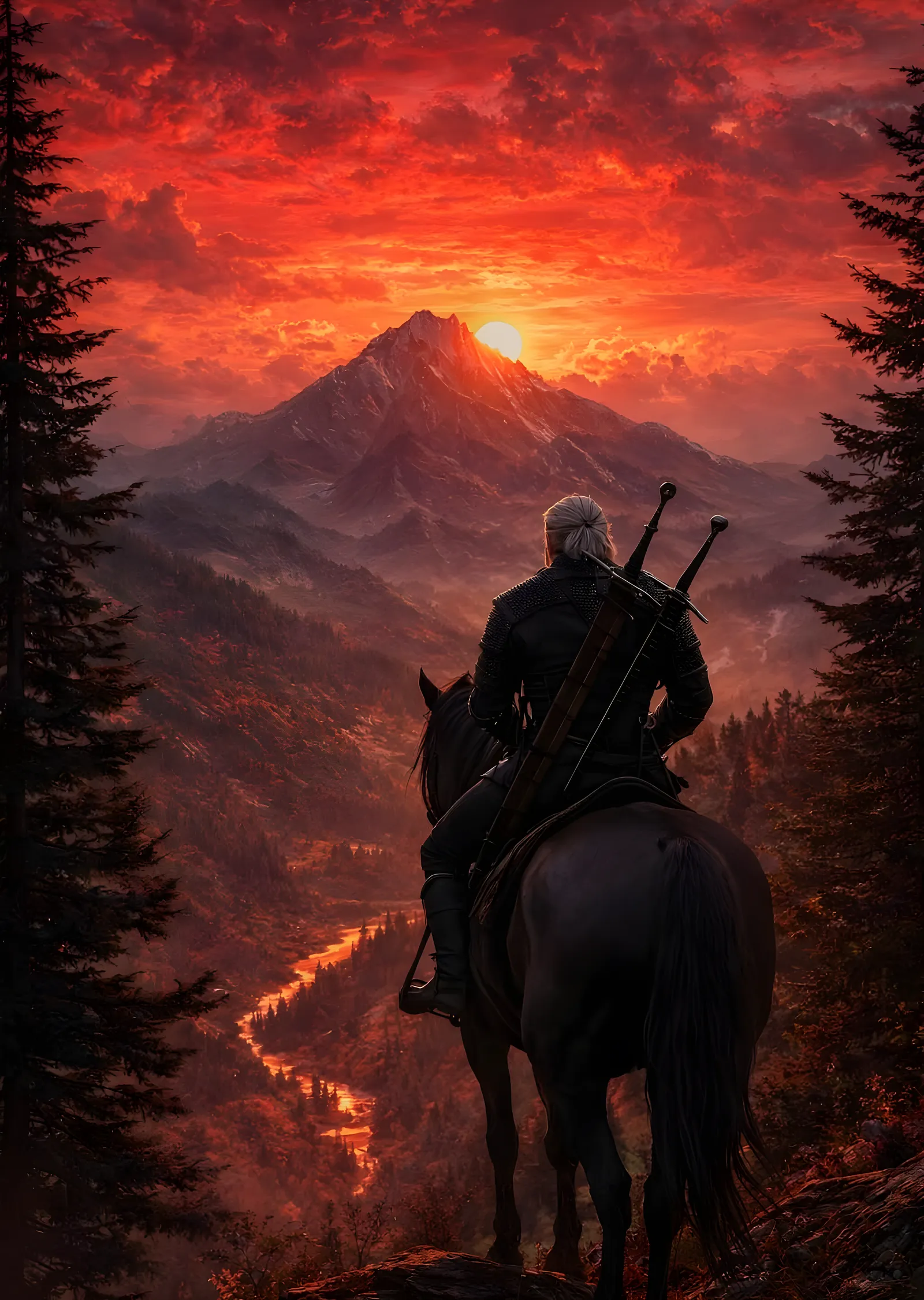 The Witcher: Kızıl Vadi metal tablo