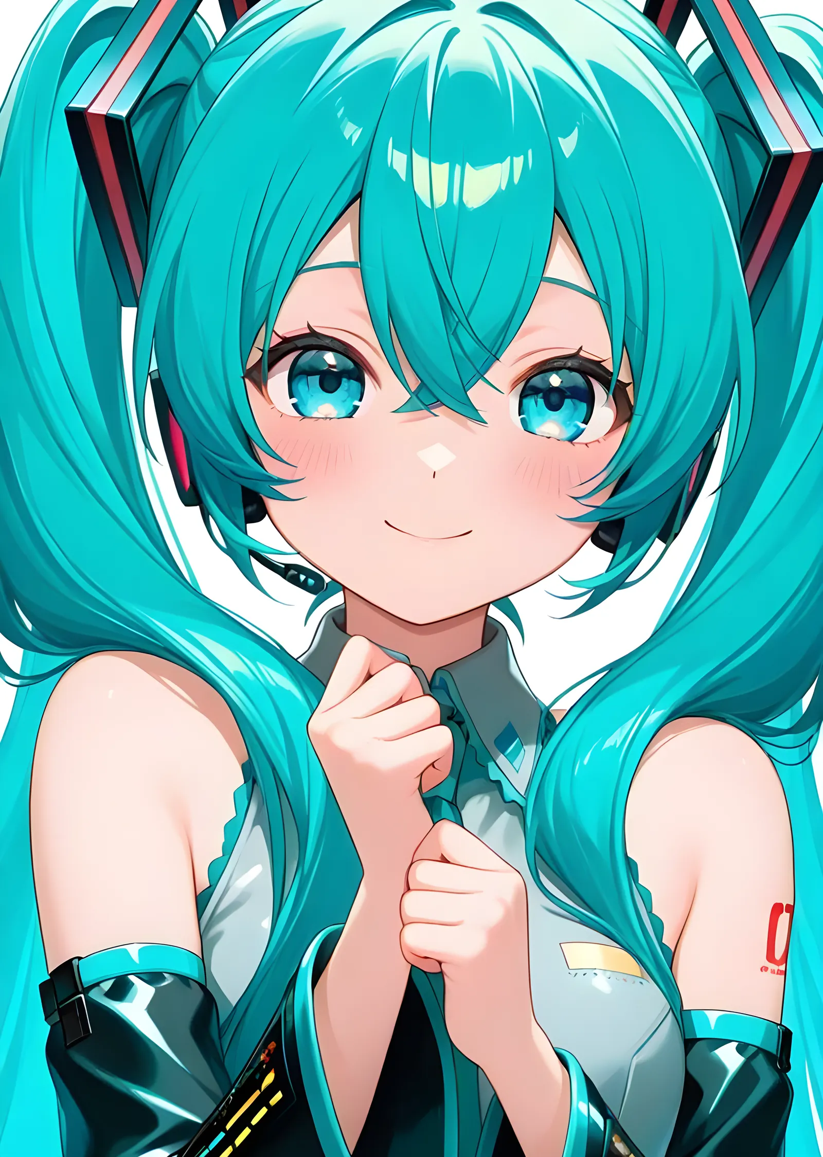 Hatsune Miku · Turkuaz Gülümseme metal tablo