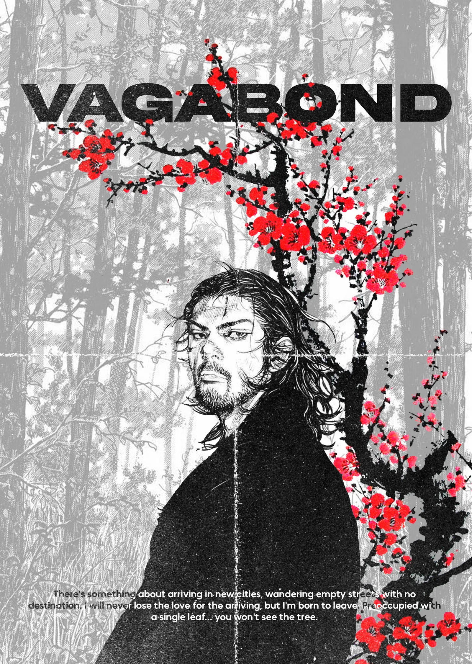 Vagabond: Kiraz Çiçekleri metal tablo