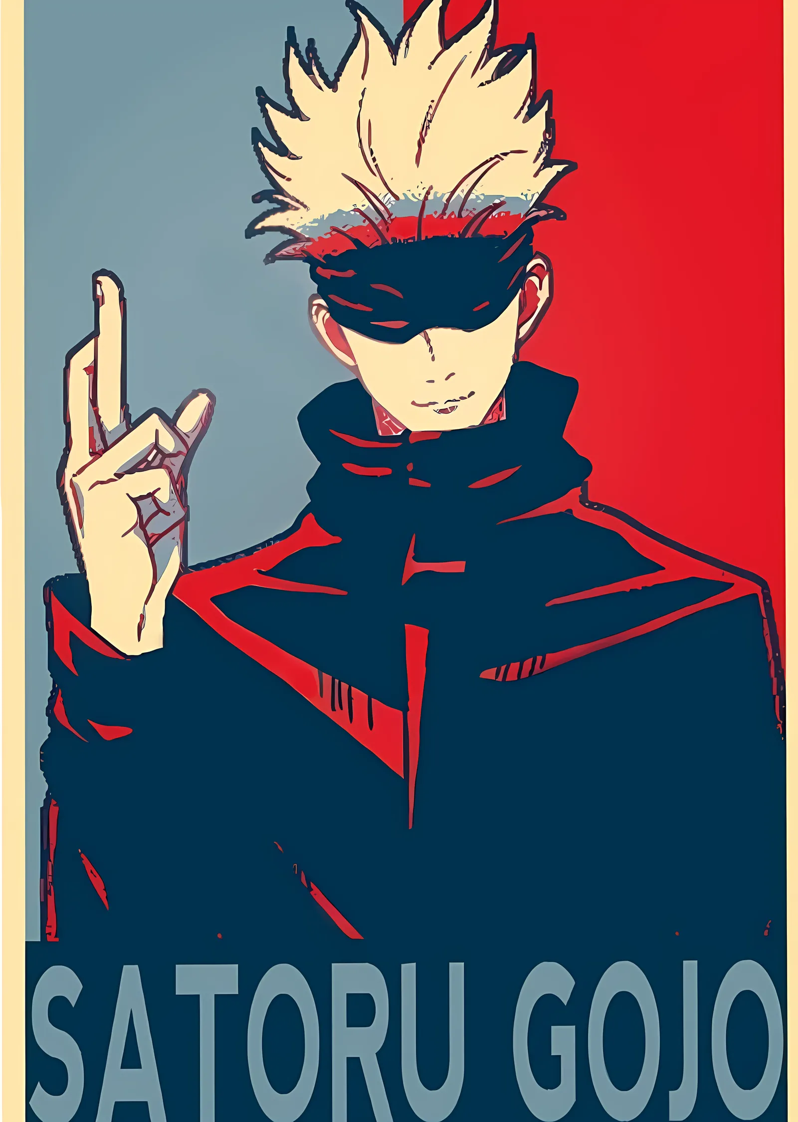 Jujutsu Kaisen - Satoru Gojo: Afiş metal tablo