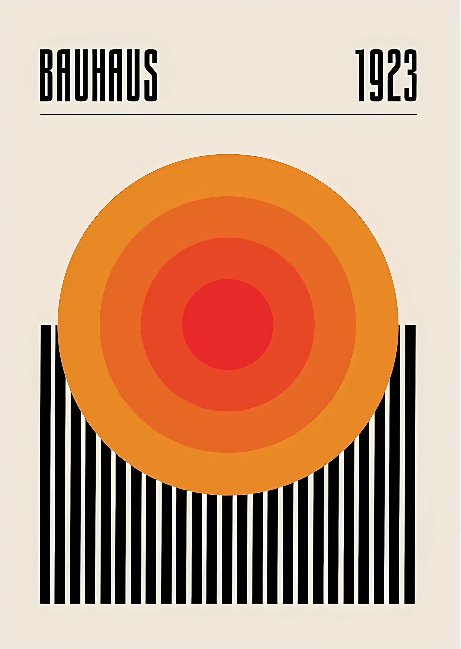 Bauhaus 1923: İç İçe Daireler metal tablo
