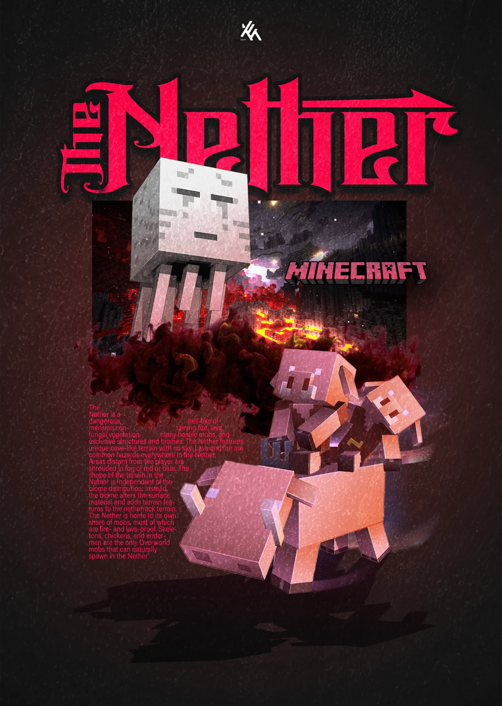 Minecraft: The Nether metal tablo