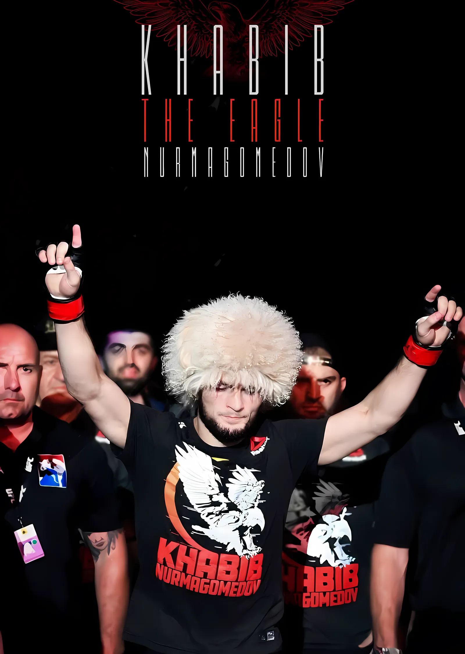 Khabib Nurmagomedov - The Eagle: Siyah Zemin Zafer metal tablo
