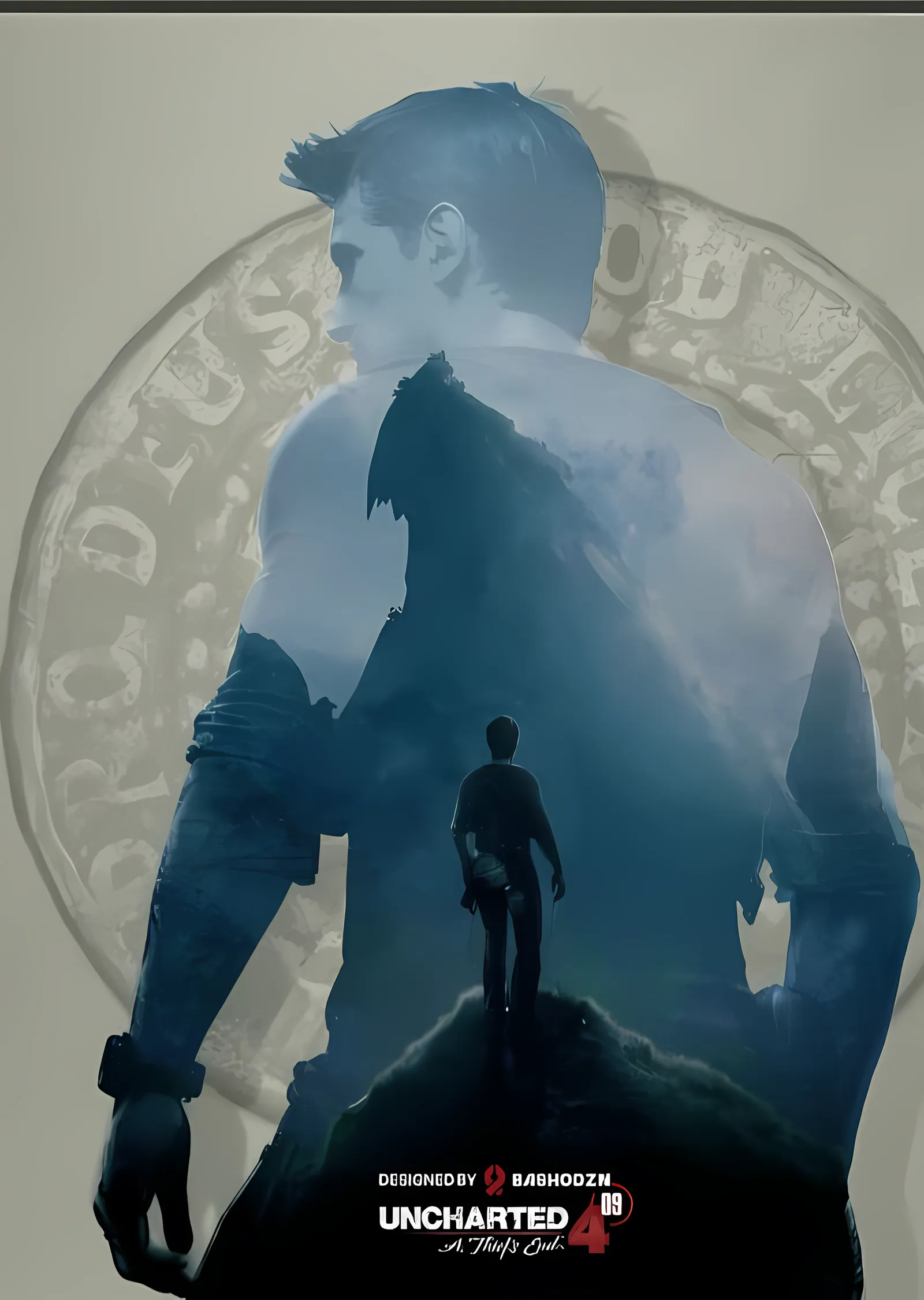 Uncharted 4: A Thief's End - Madalyon metal tablo