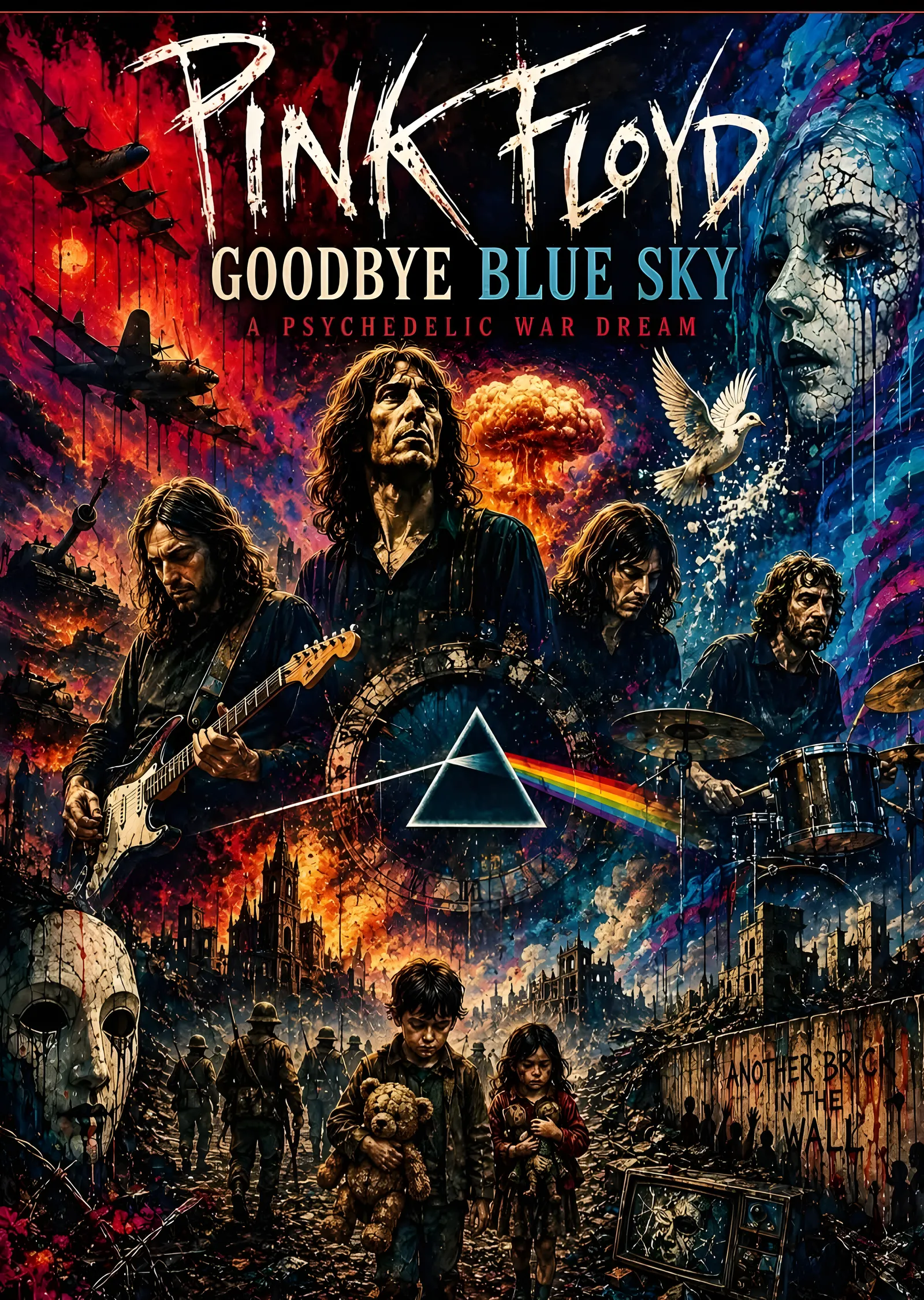 Pink Floyd: Goodbye Blue Sky metal tablo