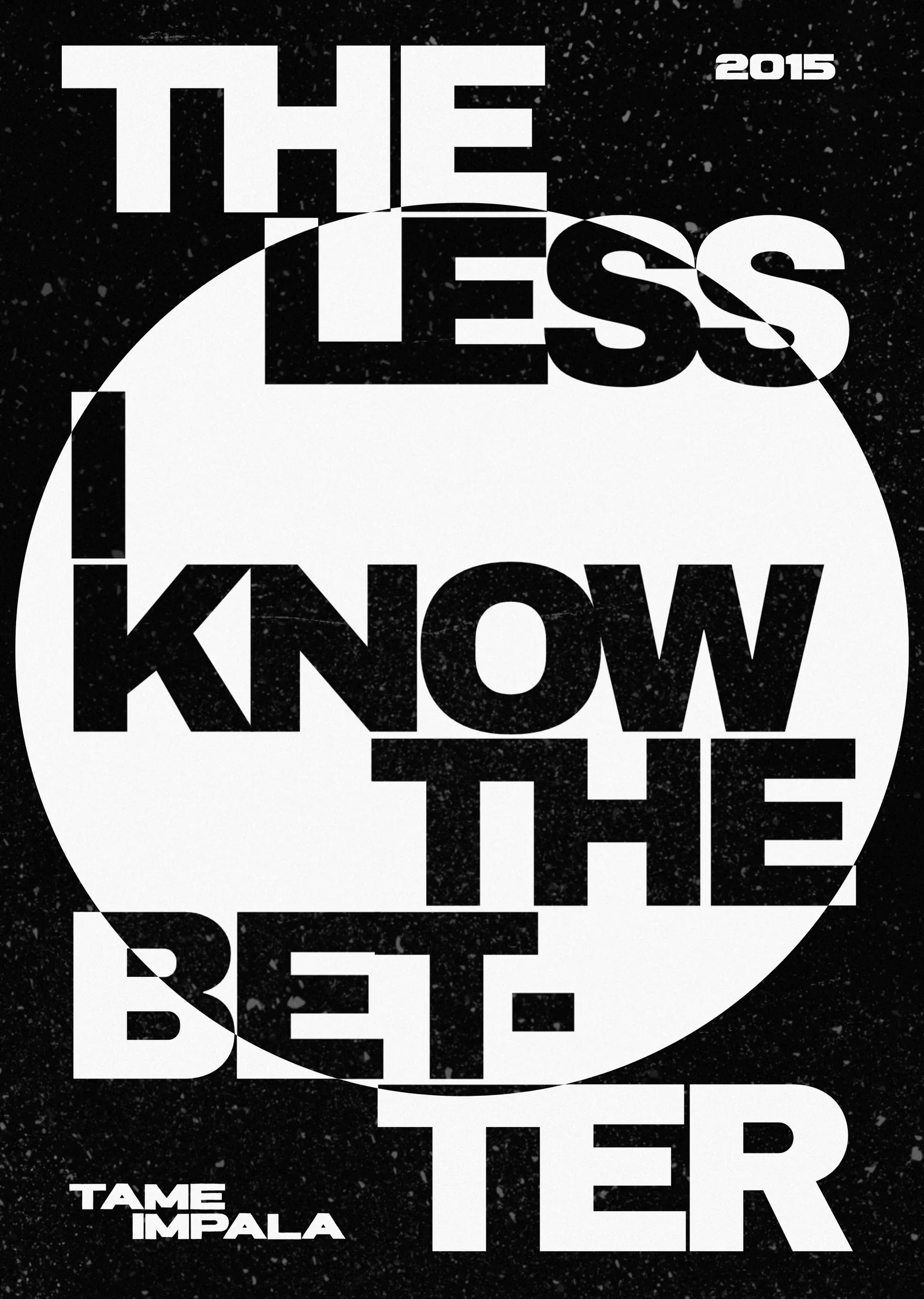 Tame Impala - The Less I Know The Better Tipografi metal tablo