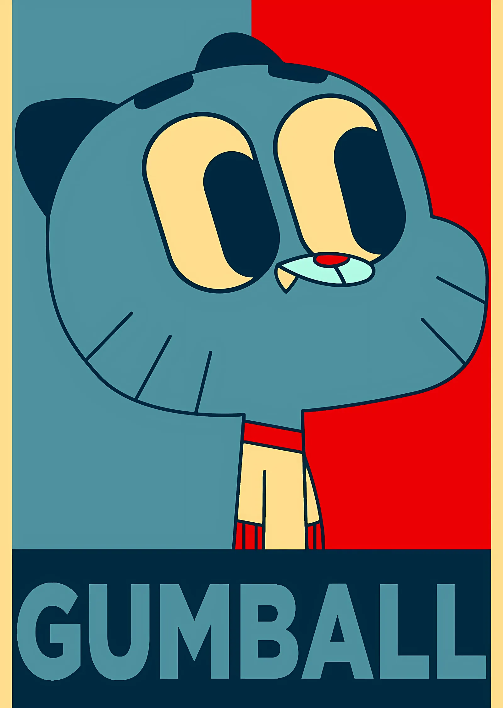 Gumball: Sevimli Karikatür metal tablo