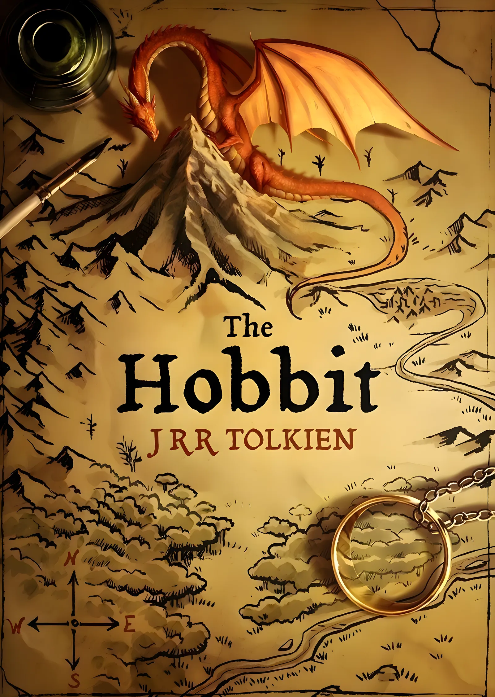 The Hobbit: JRR Tolkien metal tablo