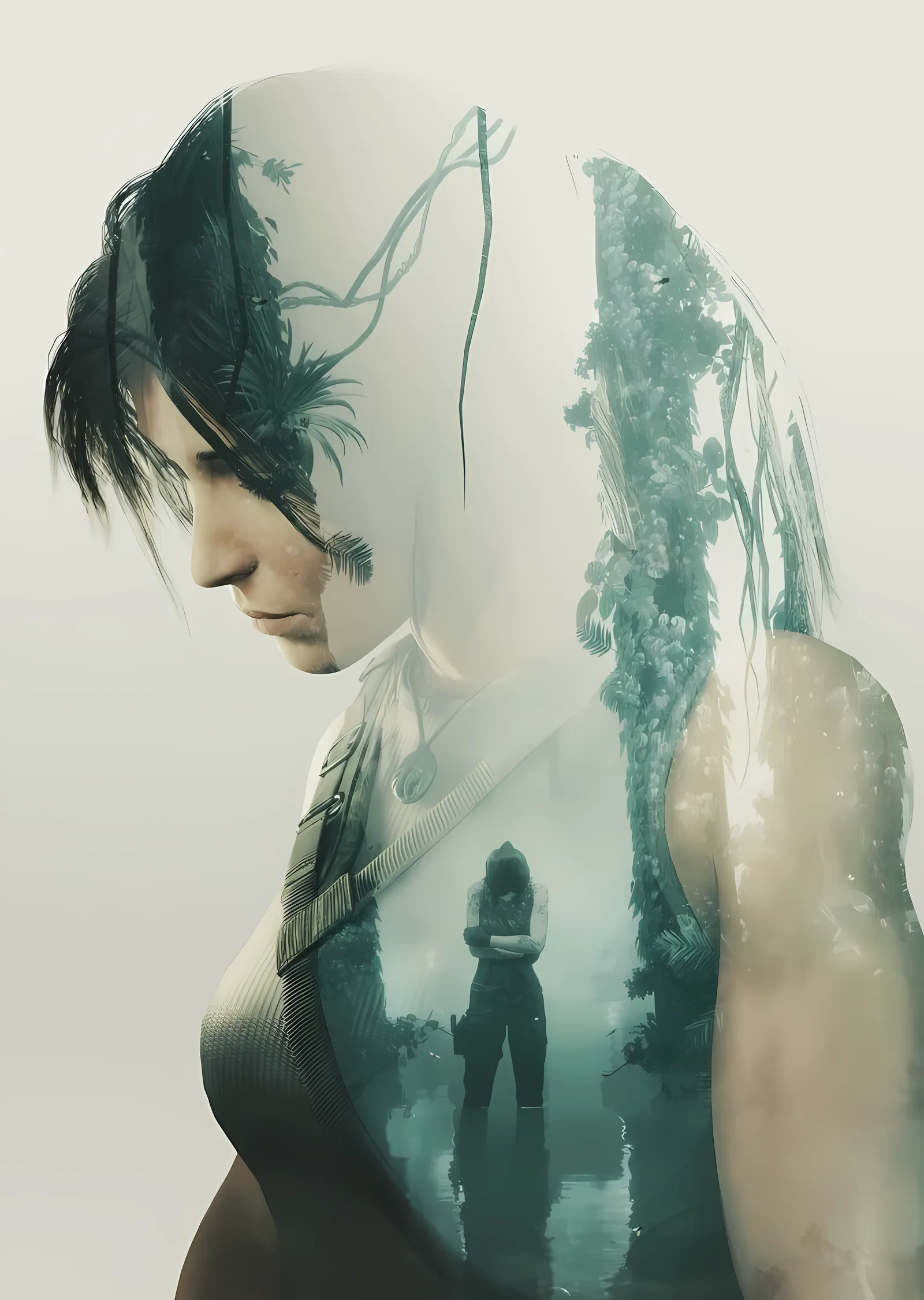 Tomb Raider: Lara Croft Silüet metal tablo