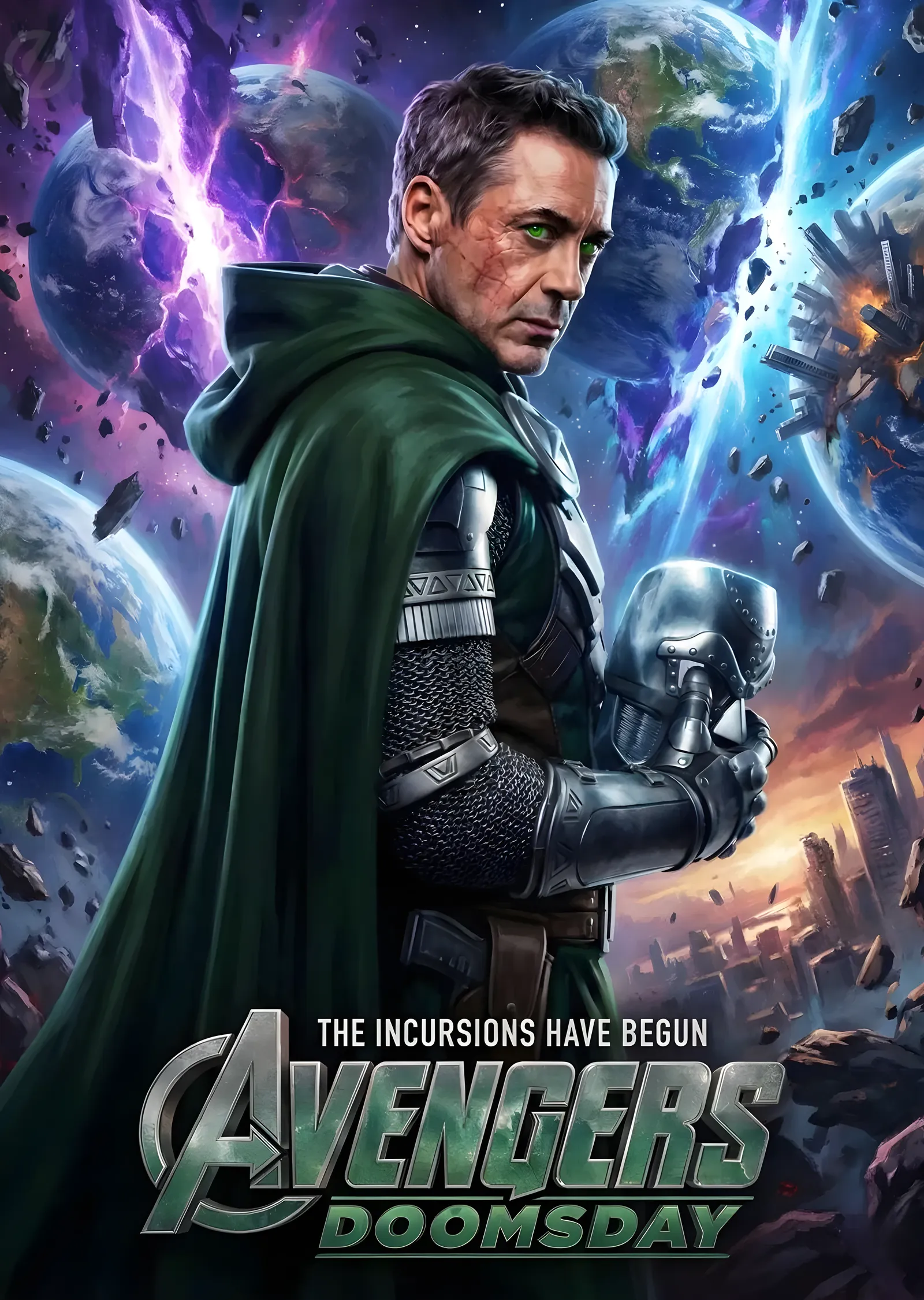 Avengers Doomsday - Çarpışan Dünyalar metal tablo